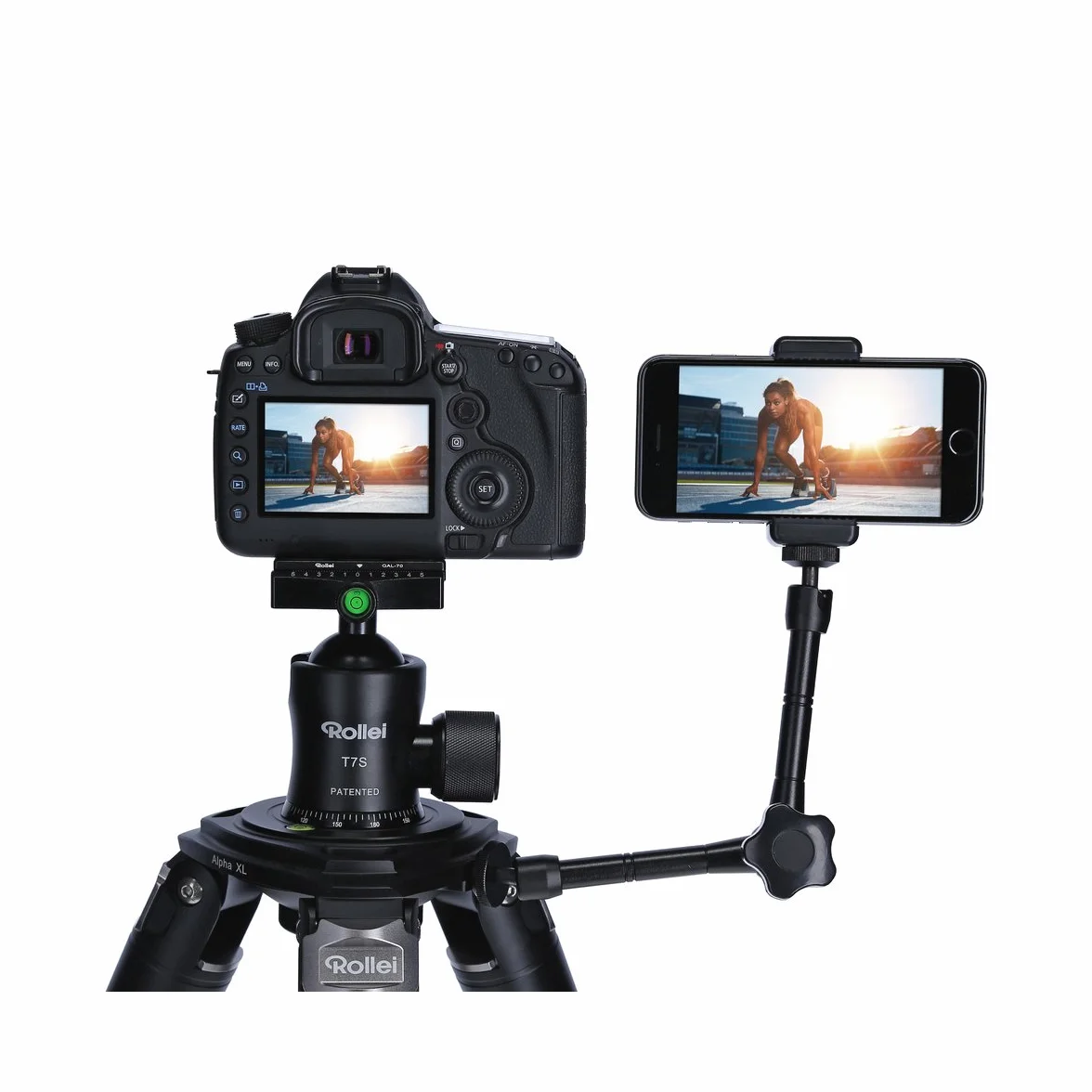 Rollei trépied articulé I Un Bras articulé Flexible Magic Arm/Bras articulé pour Le Montage d'accessoires pour Votre Smartphone I jusqu'à 1kg de Charge utile