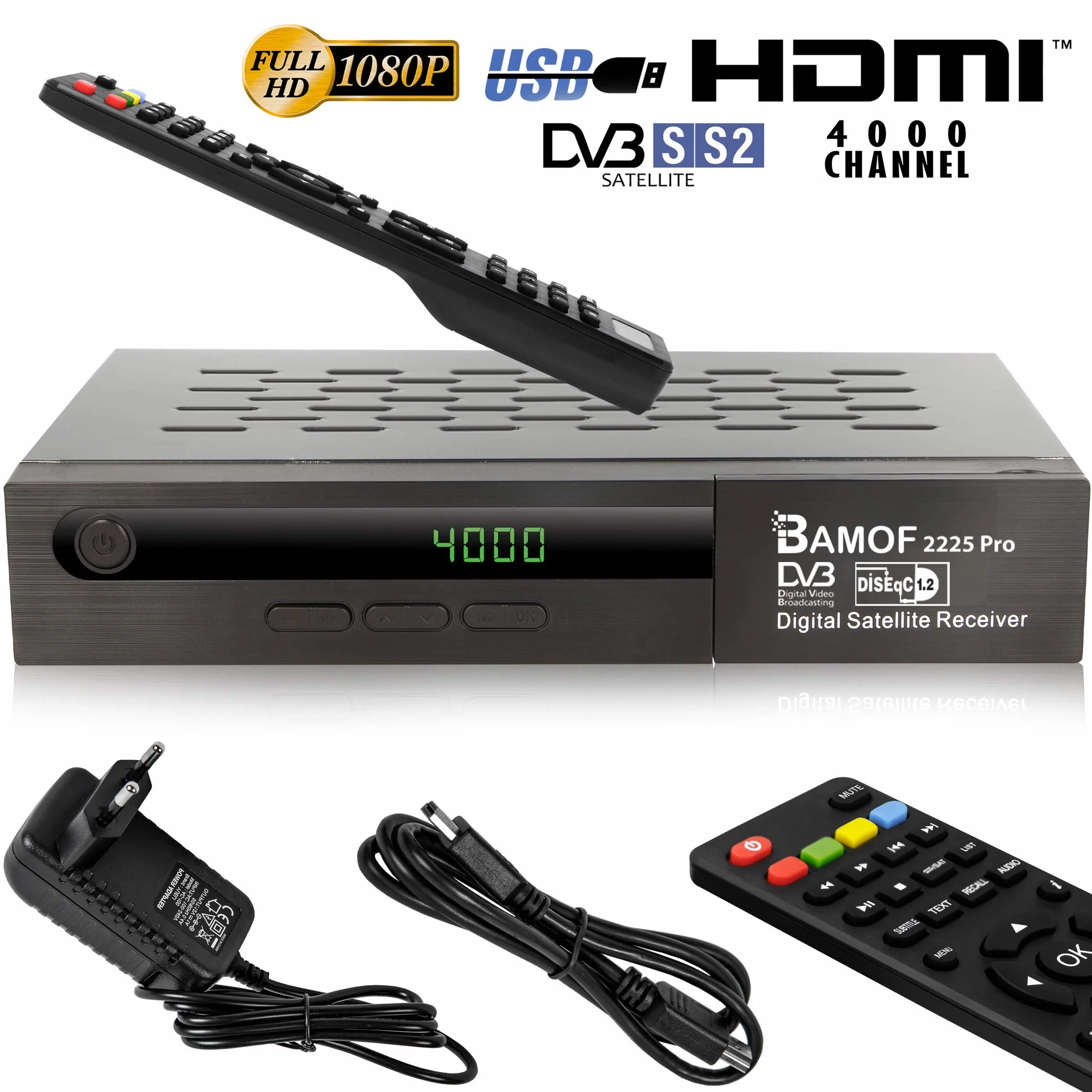 Récepteur Satellite Numérique HD-Line 2225 Pro HDTV DVB-S2 HDMI Full HD 1080p