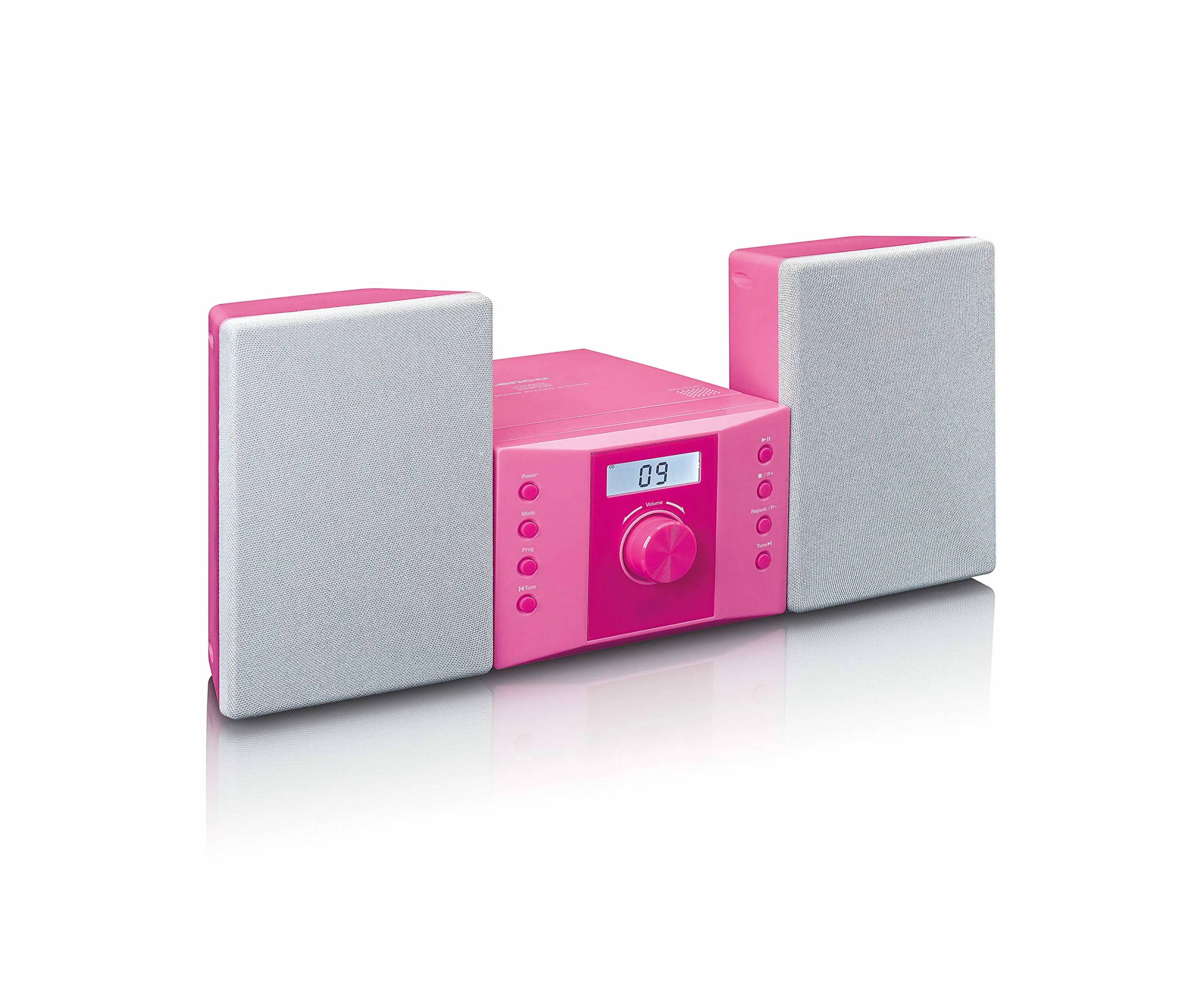 Lenco MC-013 Pink Mini Chaine Hifi CD Lecteur CD Radio FM Rose Gris