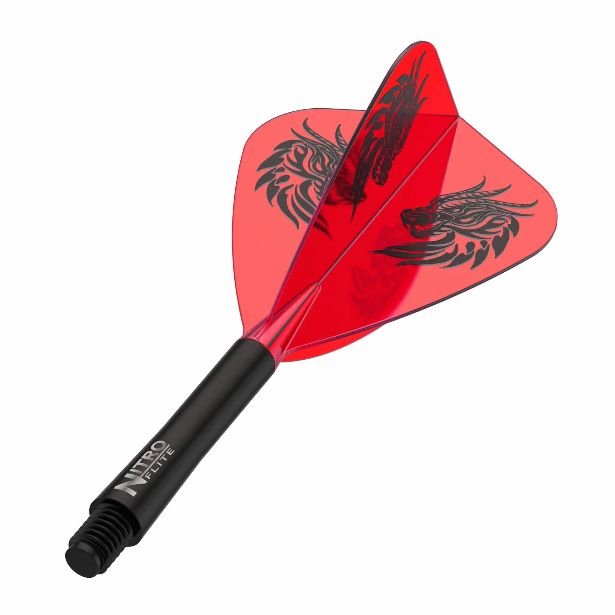 RED DRAGON Fléchettes Nitro Flite Système Flight & Shaft Intégré Jonny Clayton The Ferret Noir Orange Moyenne