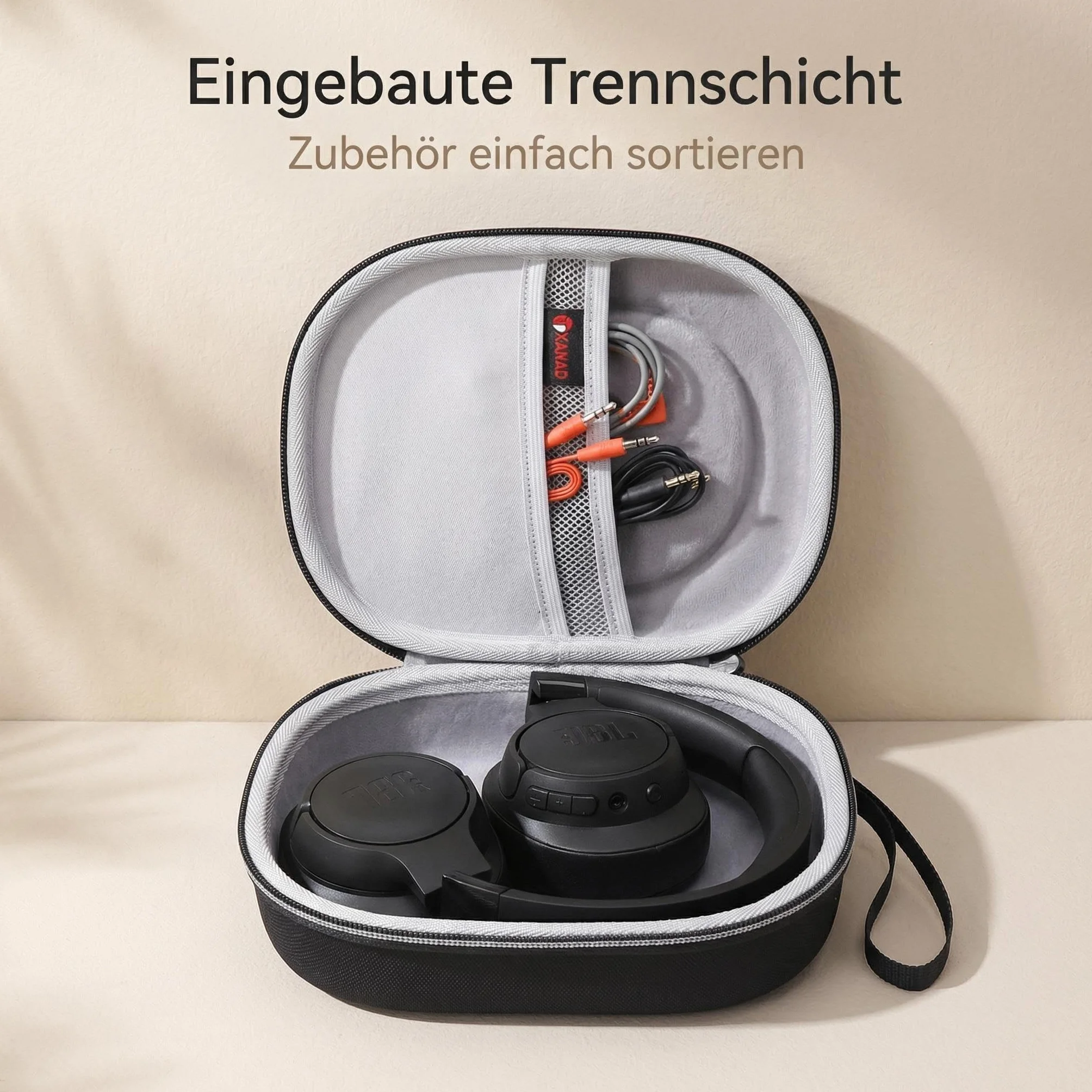 XANAD Housse Casque pour JBL Tune 520BT 510BT 530BT 720BT 730BT 710BT 760NC 670NC 770NC 780NC 680NC et JBL Live 770NC 780NC 670NC 680NC Sac de Voyage Noir