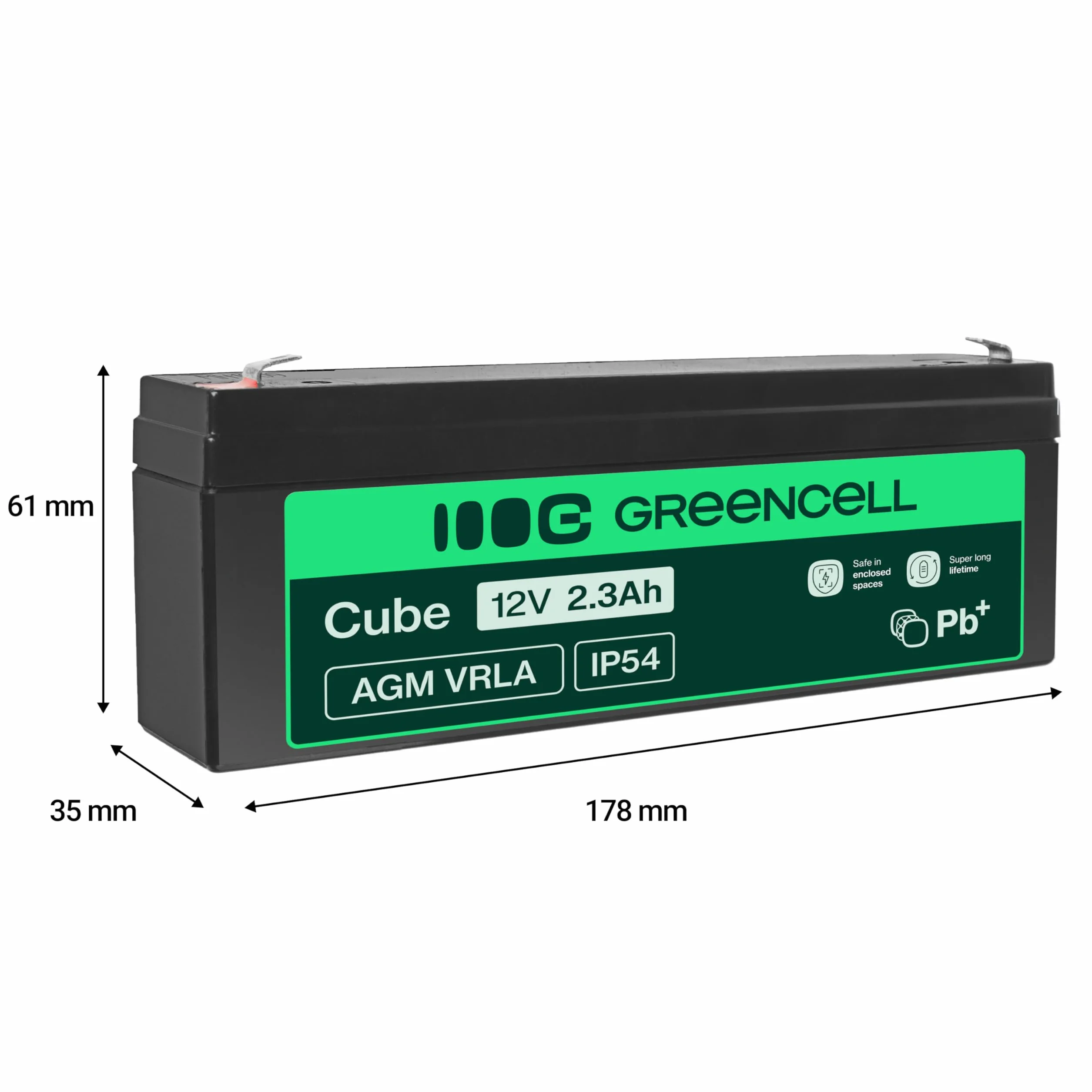 Green Cell Akumulator AGM 12V 2,3Ah VRLA Bezobsługowy Bateria Żelowa