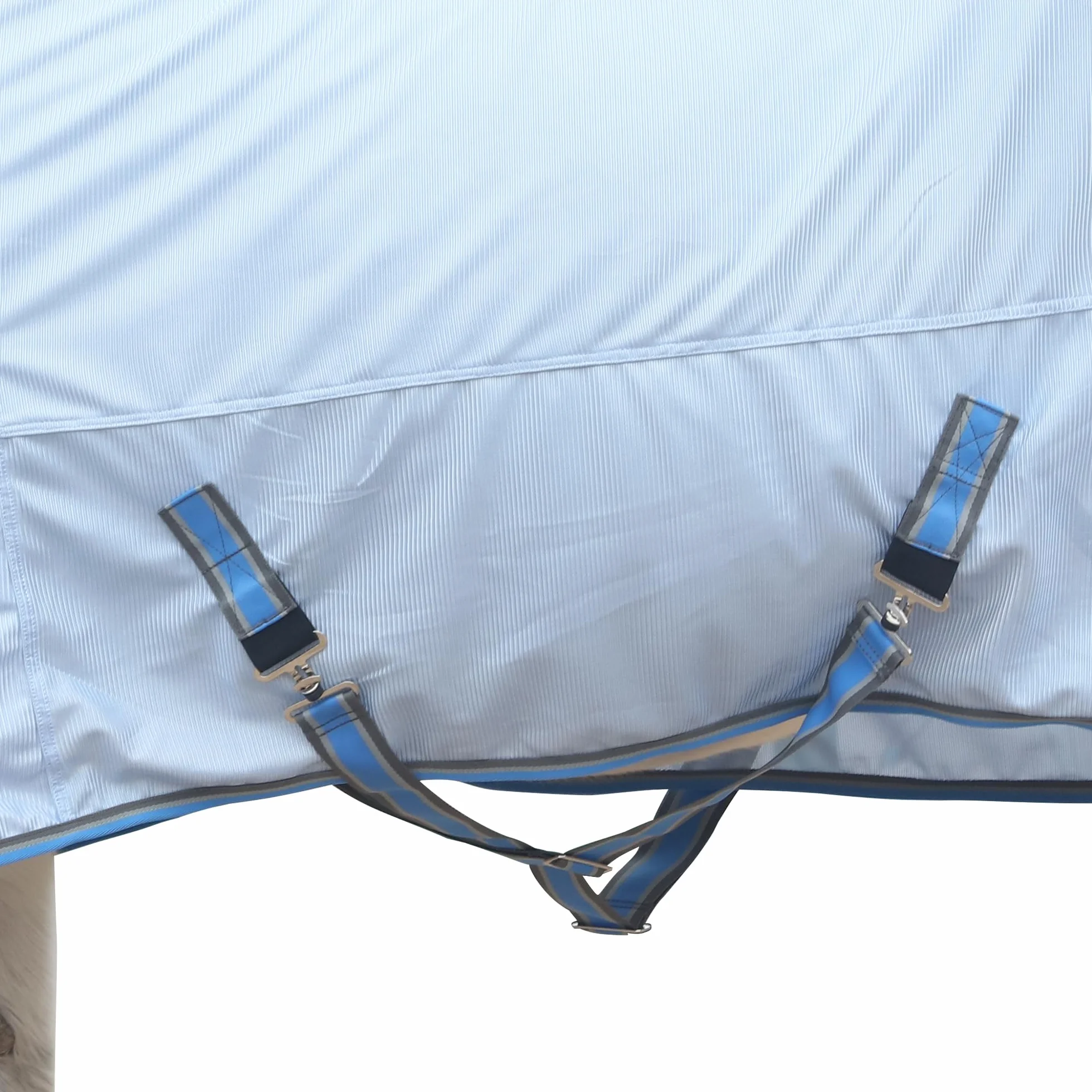 Couverture anti-mouches pour chevaux respirante UV anti-grattage Bleu ciel