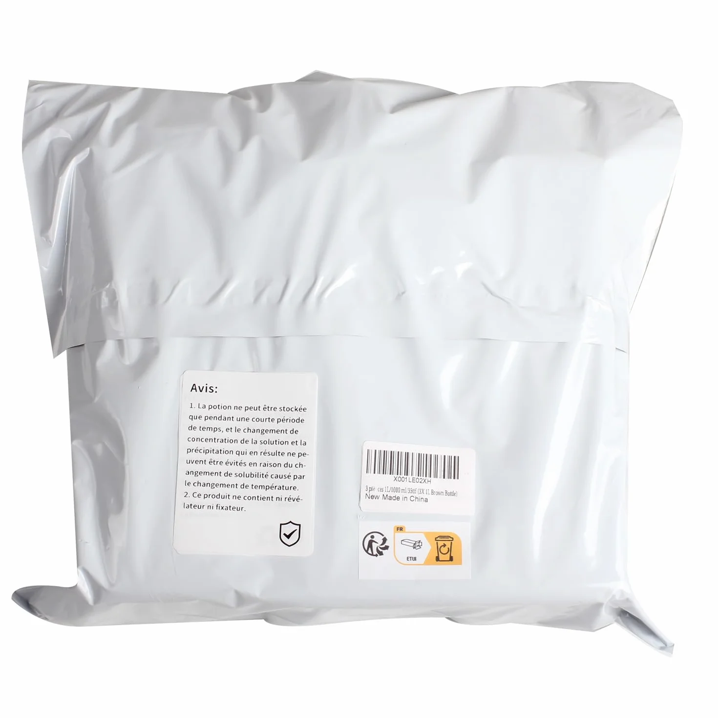 3 pièces 1L/1000 ml/35.2 oz processeur de Chambre Noire Chimique Liquide développeur Bouteilles de Stockage en Plastique pour 135 120 Film Photo négatif (3X 1L Brown Bottle)