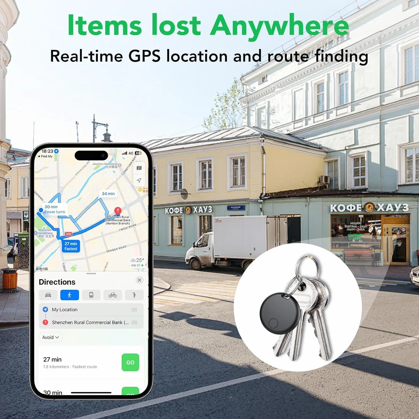 Smart Air Traceur Tag, Apple Traceur Lot de 4, Localiser Fonctionne avec Apple Find My(Uniquement iOS), Batterie Durée de Vie d'un an, Localisateur de Clés/Portefeuilles/Valises/Sac à Dos