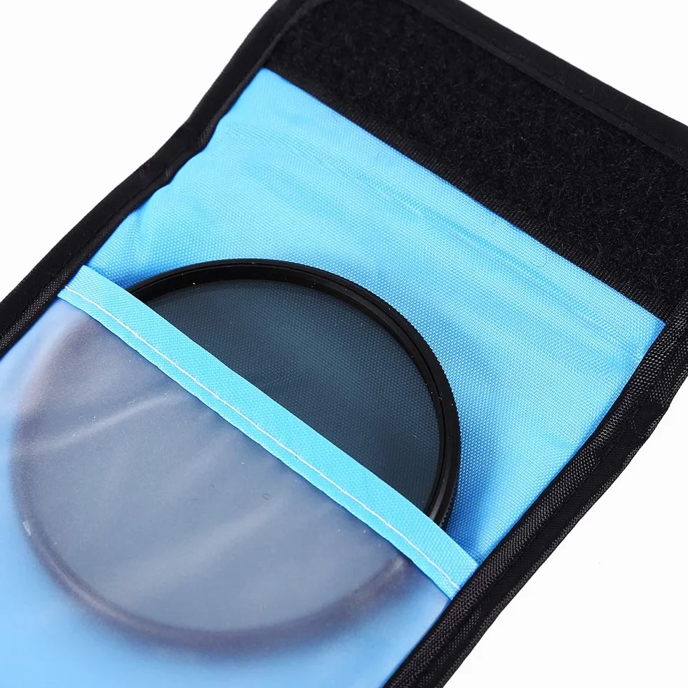 EBTOOLS Sac de Rangement pour Filtre de caméra de Poche 3, boîte de Portefeuille de Filtre de caméra en Nylon résistant aux intempéries