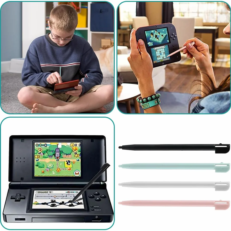Lot de 4 stylets pour NDSL, Nintendo DS Lite, stylet pour NDS DS Lite, DSL, NDSL, Console de jeu, Stylet en plastique
