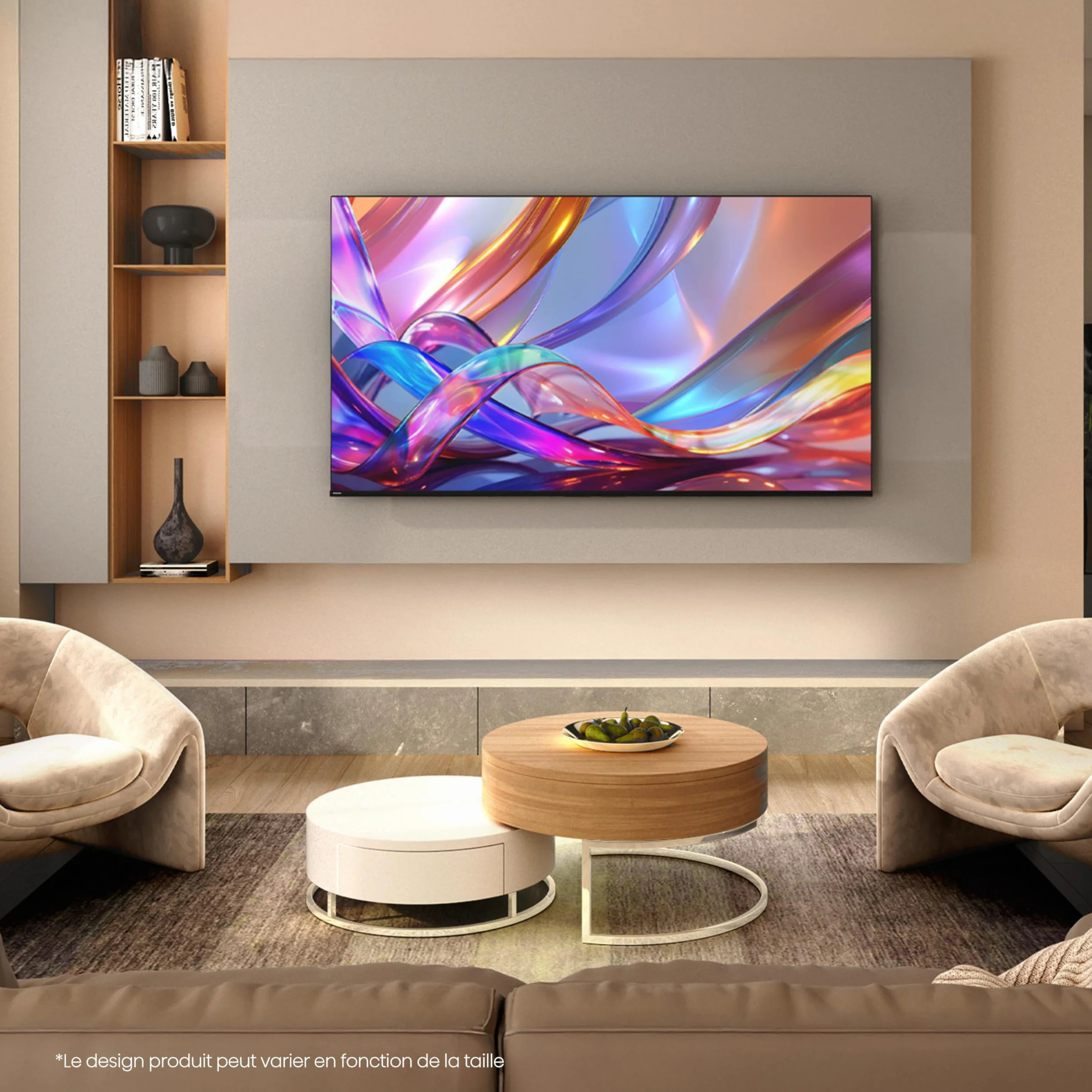 Hisense 85E7DS TV QLED 4K 85" (215 cm) - Série E7DS - Dolby Vision IQ & Atmos, 120Hz HSR, Game Mode Plus, Smart TV HomeOS, Alexa Intégrée, AirPlay 2.