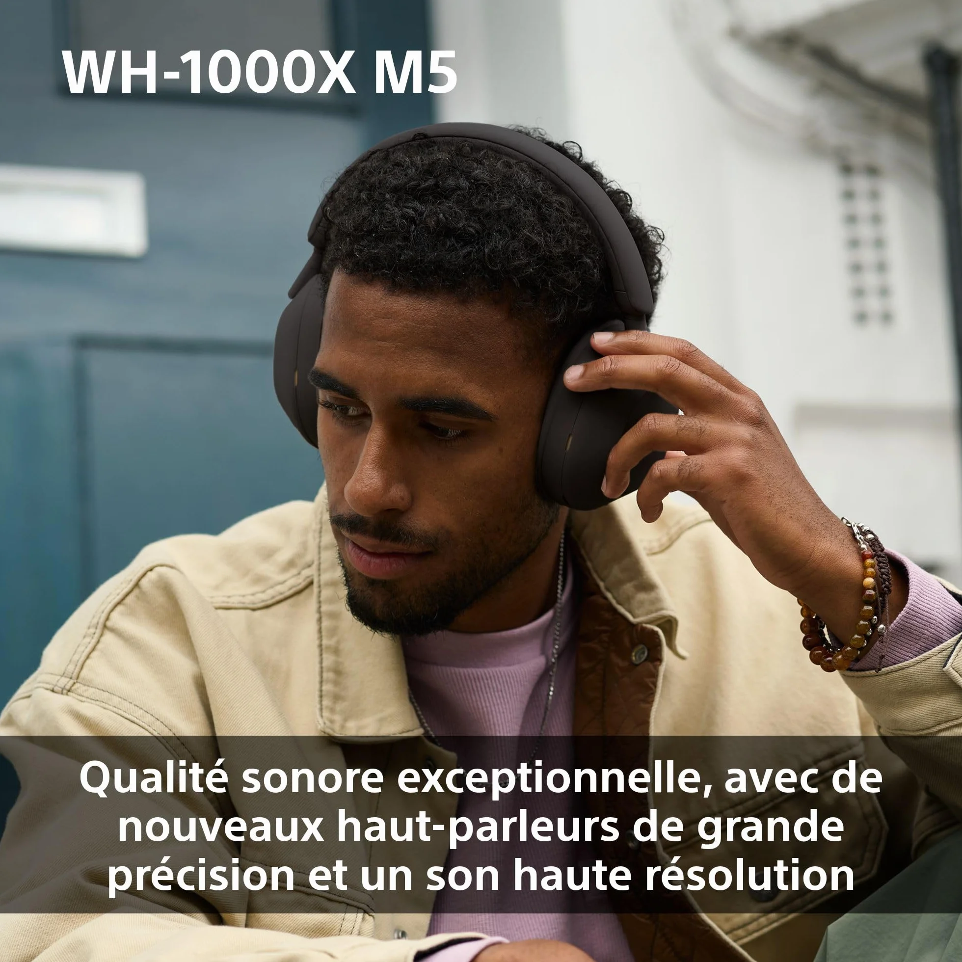 Sony WH-1000XM5 - Étui Rigide, Casque sans Fil Haut de Gamme à réduction de Bruit, Bluetooth, qualité d'appel Claire, Audio Hi Res, 30h d'autonomie, étui Rigide, iOS et Android - Noir