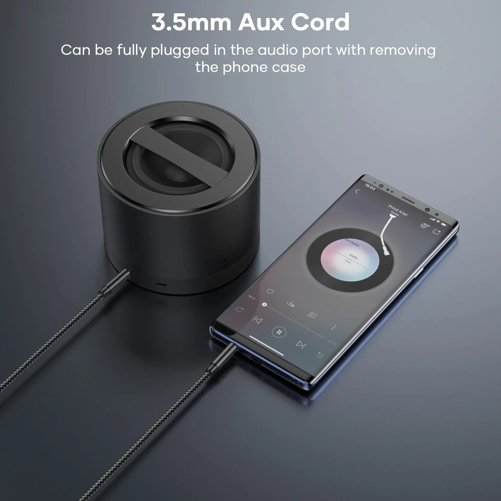 Câble Jack 3.5mm, Cable Jack Audio Mâle vers Mâle Câble Auxiliaire Stéréo en Nylon Compatible avec Casques, Autoradios, Smartphones, iPhones, iPod, iPad, Lecteur Mp3 et Plus (1.2M)