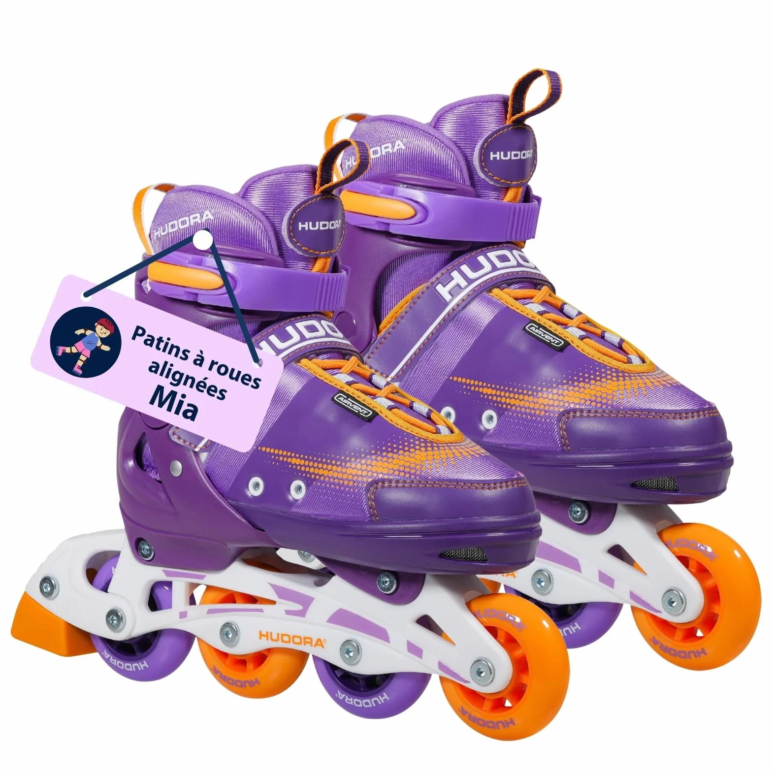 HUDORA Patins à roulettes Mia/Leon réglables en 4 Tailles Enfants Adultes