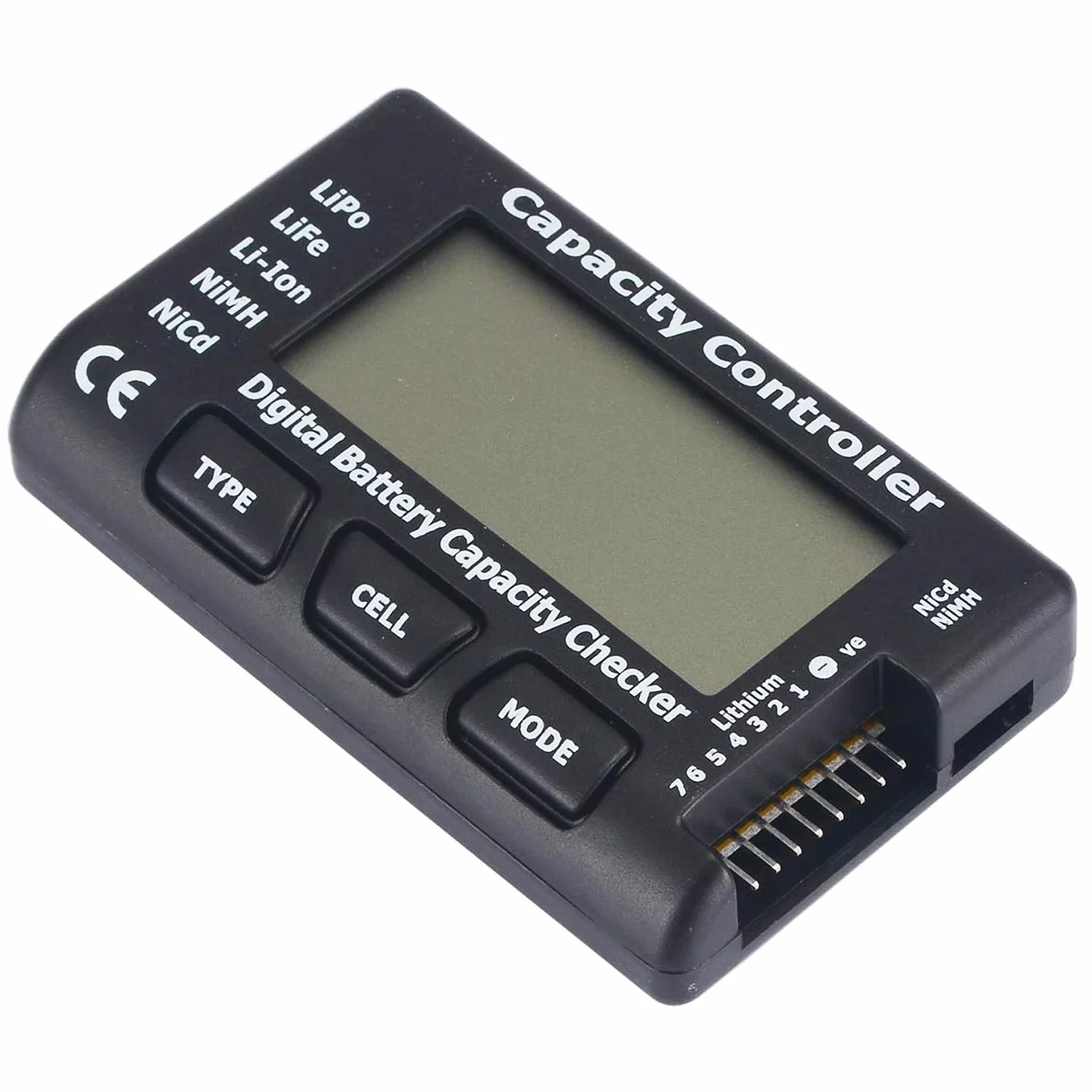 GTIWUNG Testeur de Capacité de Batterie Numérique, Capacité de la Batterie de Tension Vérificateur Contrôleur Testeur avec Ecran LCD, pour LiPo Life Li-ION Nicd NiMH