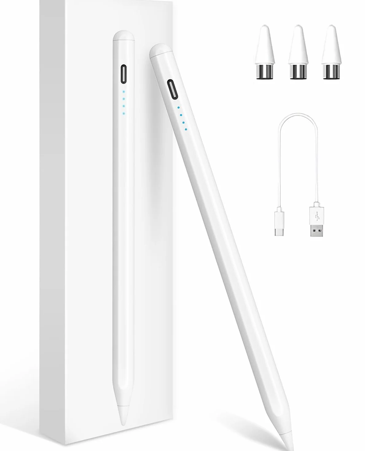 Stylet iPad 2018-2026 USB-C Charge Rapide LED Magnétique
