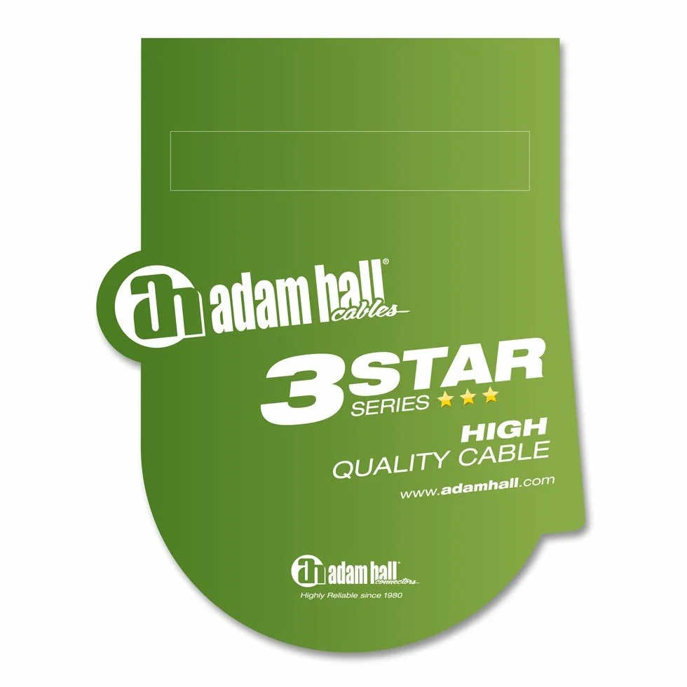 Adam Hall Cables 3 STAR TPC 0300 - Câble Audio 2 x RCA mâle vers 2 x Jack 6,35 mm mono 3 m