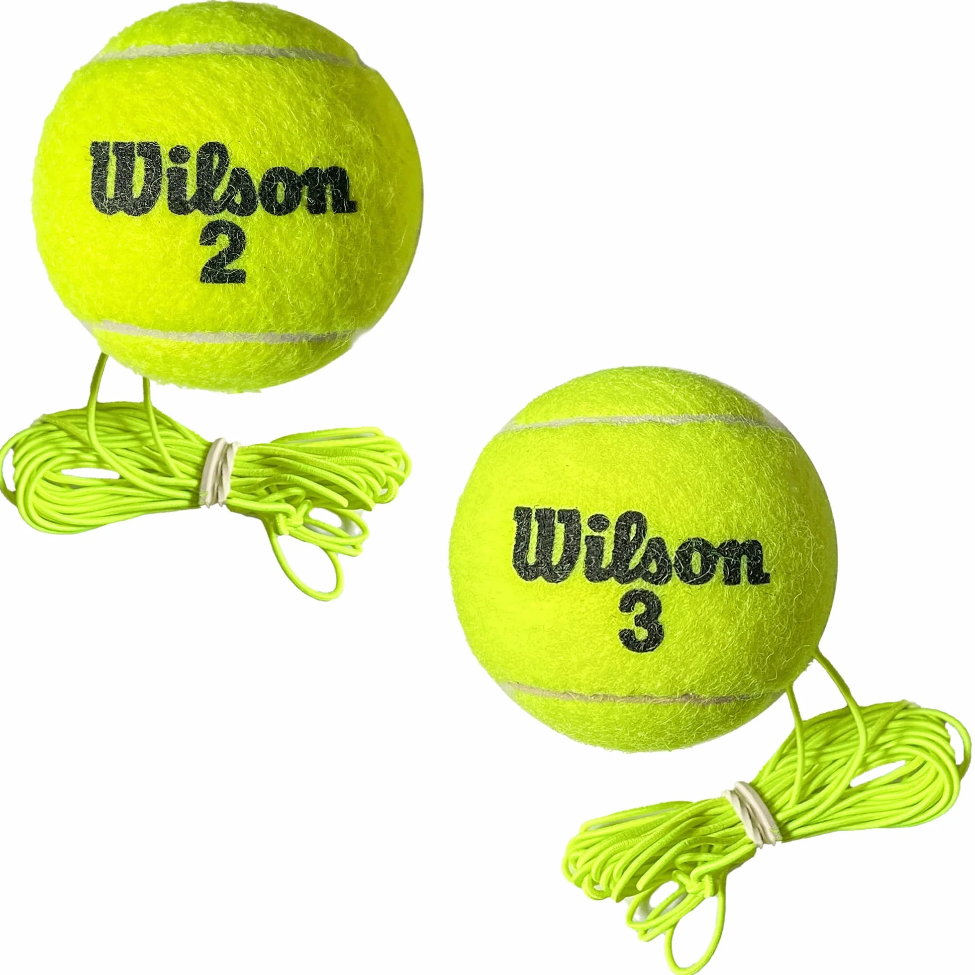Wilson Lot de 2 Balles avec Cordon Entraîneur Tennis Padel