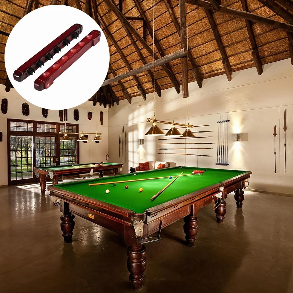 Helweet Support de Queue de Billard Mural 6 Trous 39cm