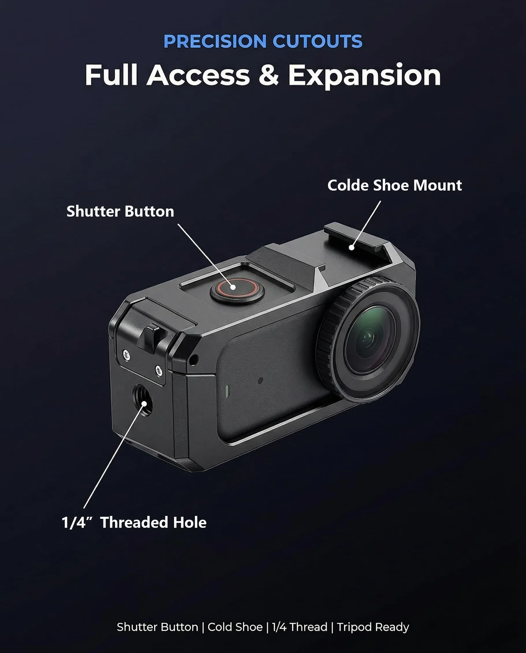 iDaPro Étui de protection en aluminium pour DJI Osmo Nano, cadre anti-rayures à dégagement rapide