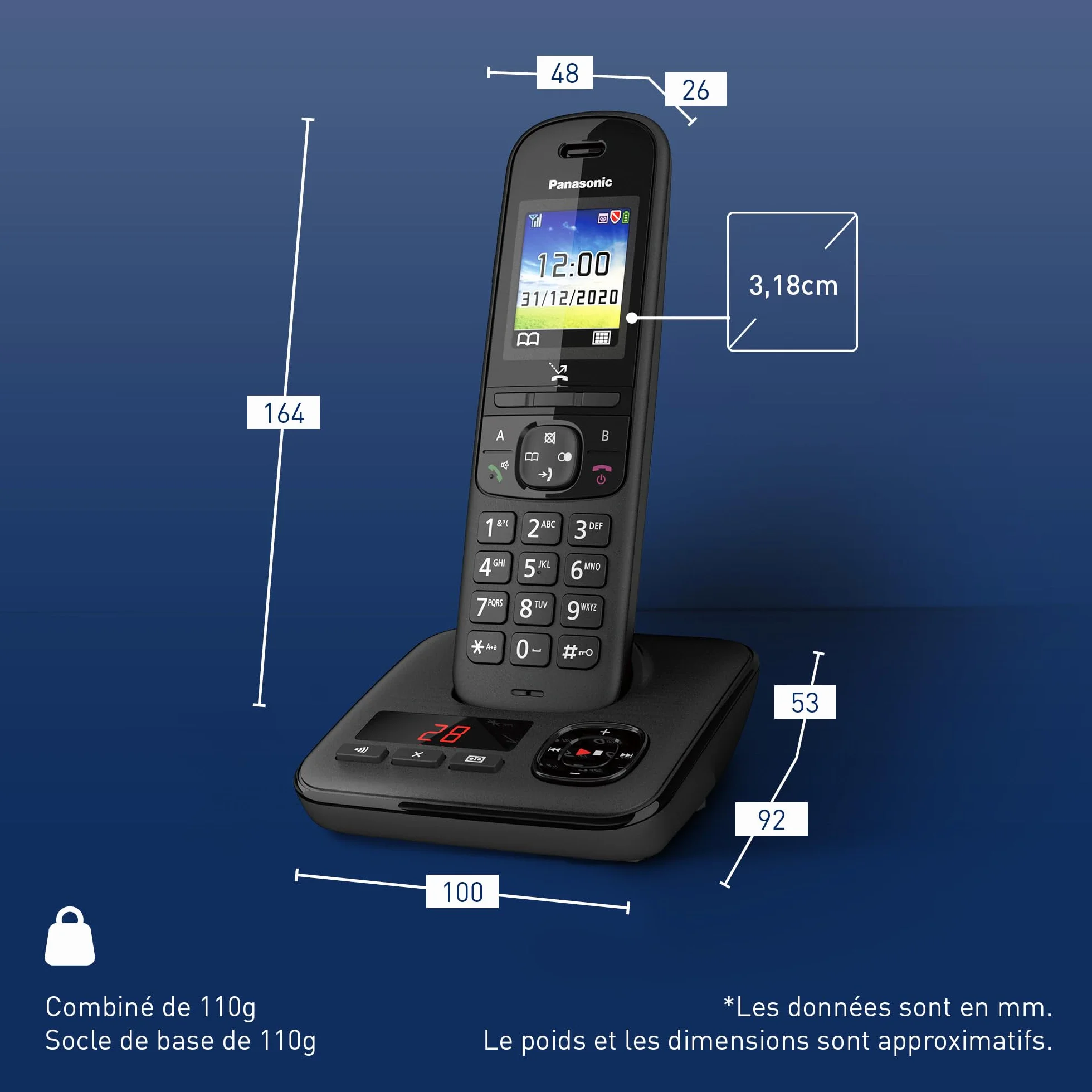 PANASONIC KX-TGH 720 FRB