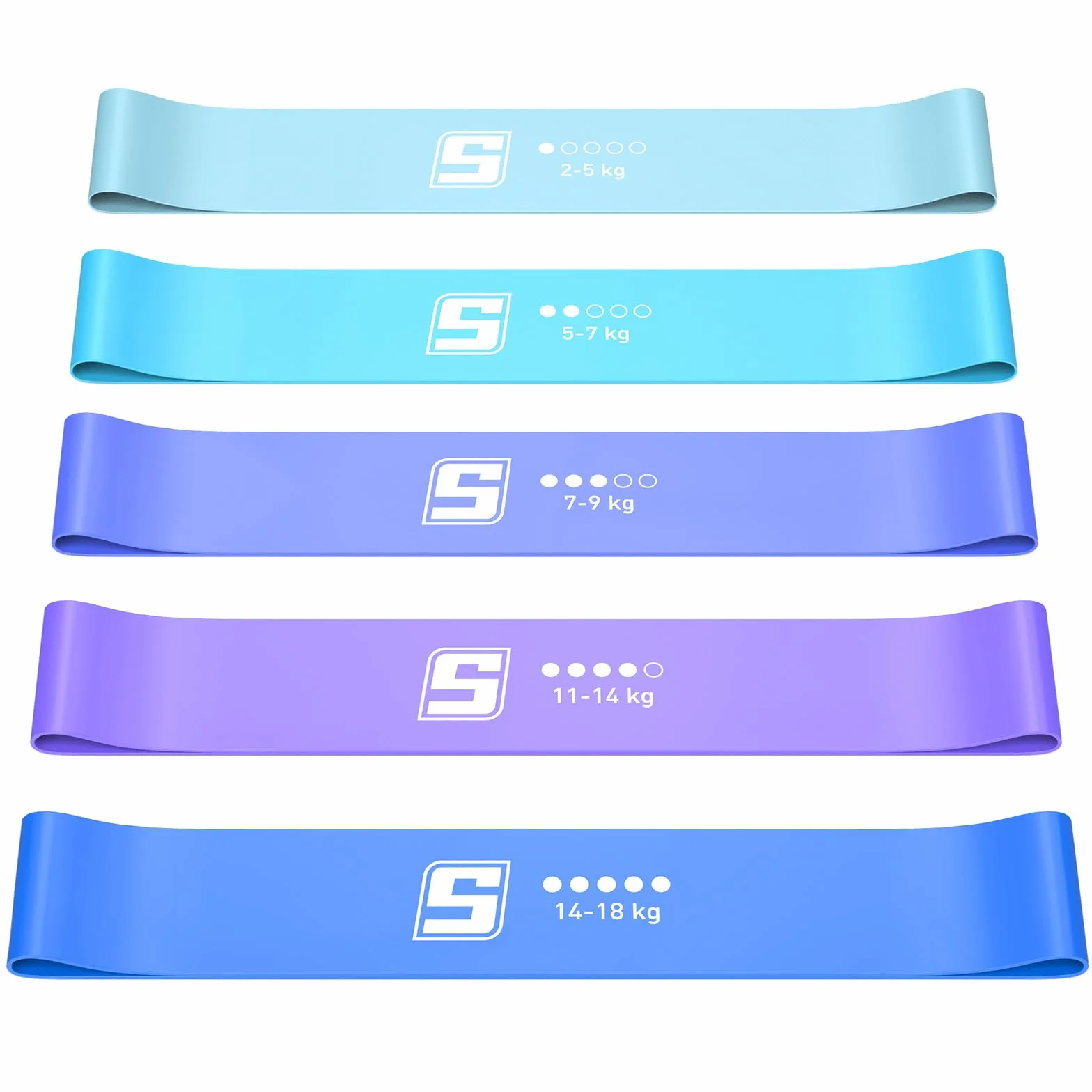 SURFOU Musculation Élastique Set, Bande de Résistance Fitness, Élastiques Pilates Yoga Exercice