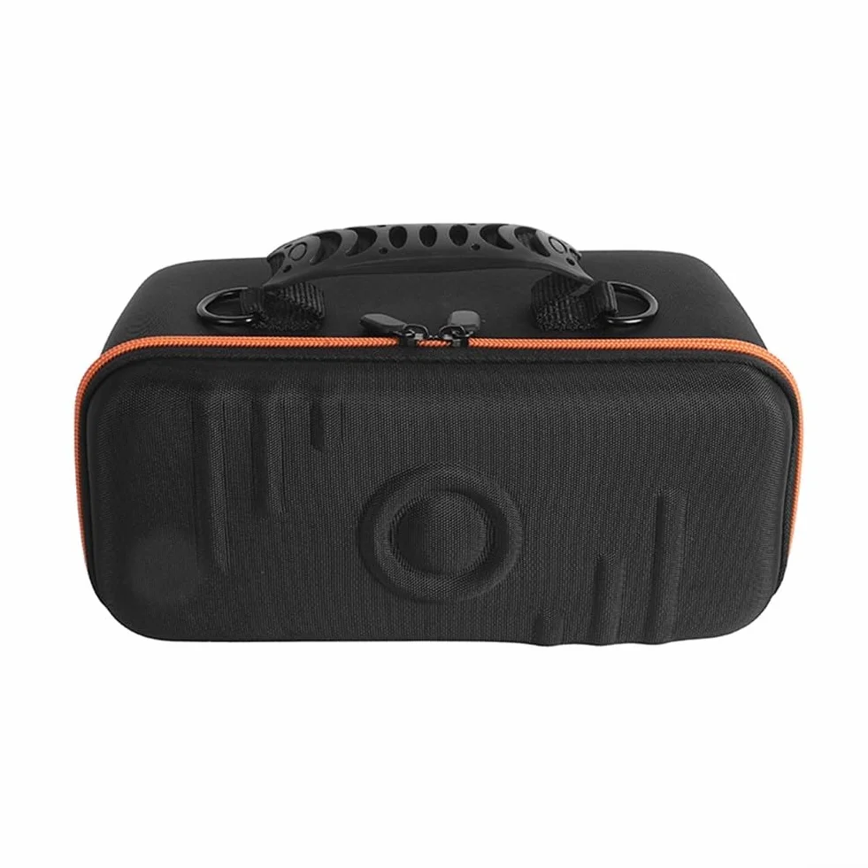 Étui de rangement en EVA avec fermeture éclair sécurisée pour protection contre les chocs pour haut-parleur Marshall Middleton II étanche pour une utilisation en extérieur (noir + orange)