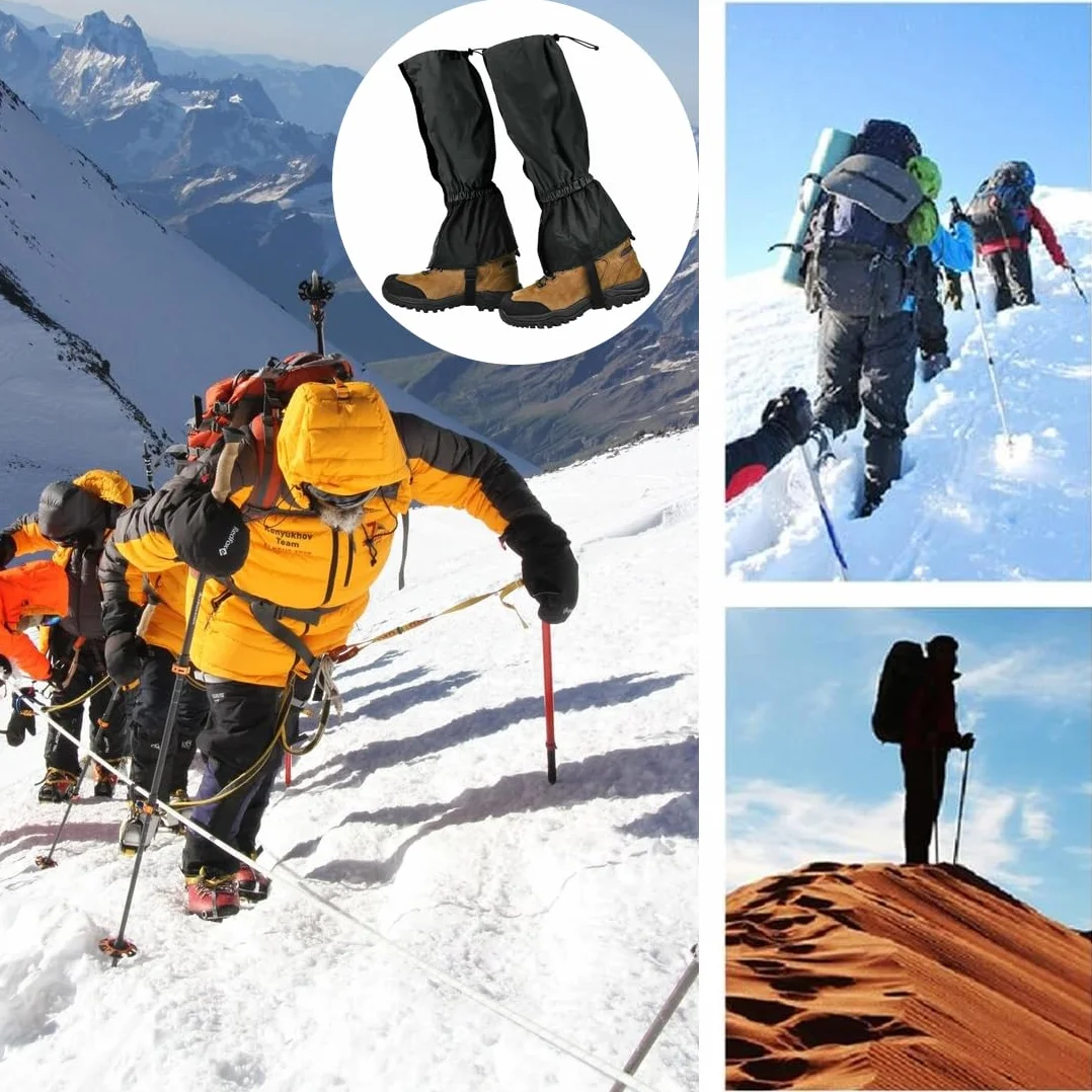 Guêtres Randonnée Imperméables Homme Femme Jambières Outdoor Neige Vent Anti Sable