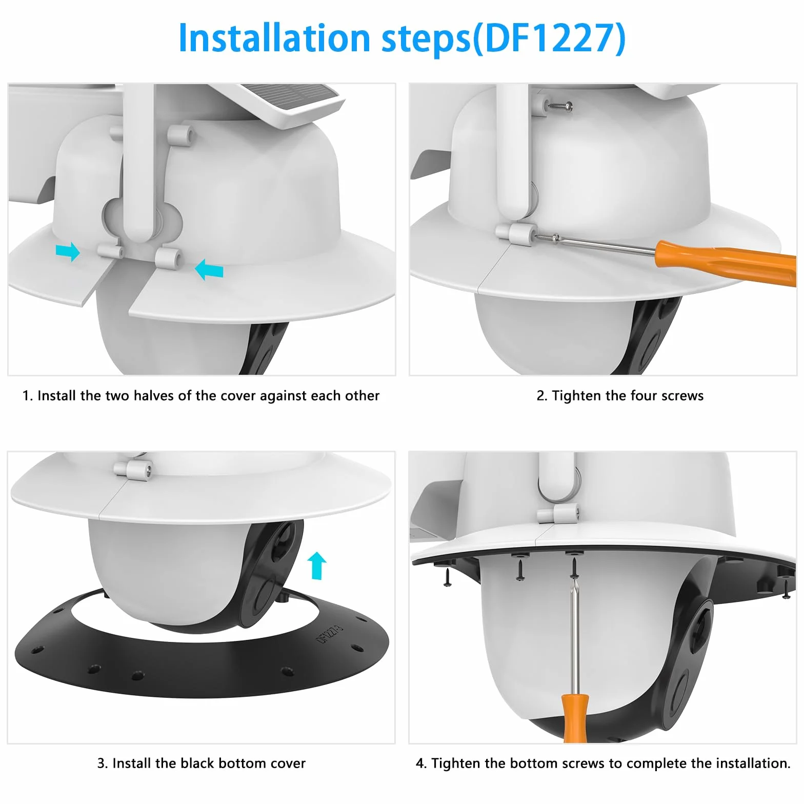 Protection contre la pluie pour caméra de surveillance AOSU 2K/3MP Batterie solaire extérieure (C9C2CA11) (C9C3CA11) – Couvercle de caméra extérieure, protection solaire, accessoire de caméra