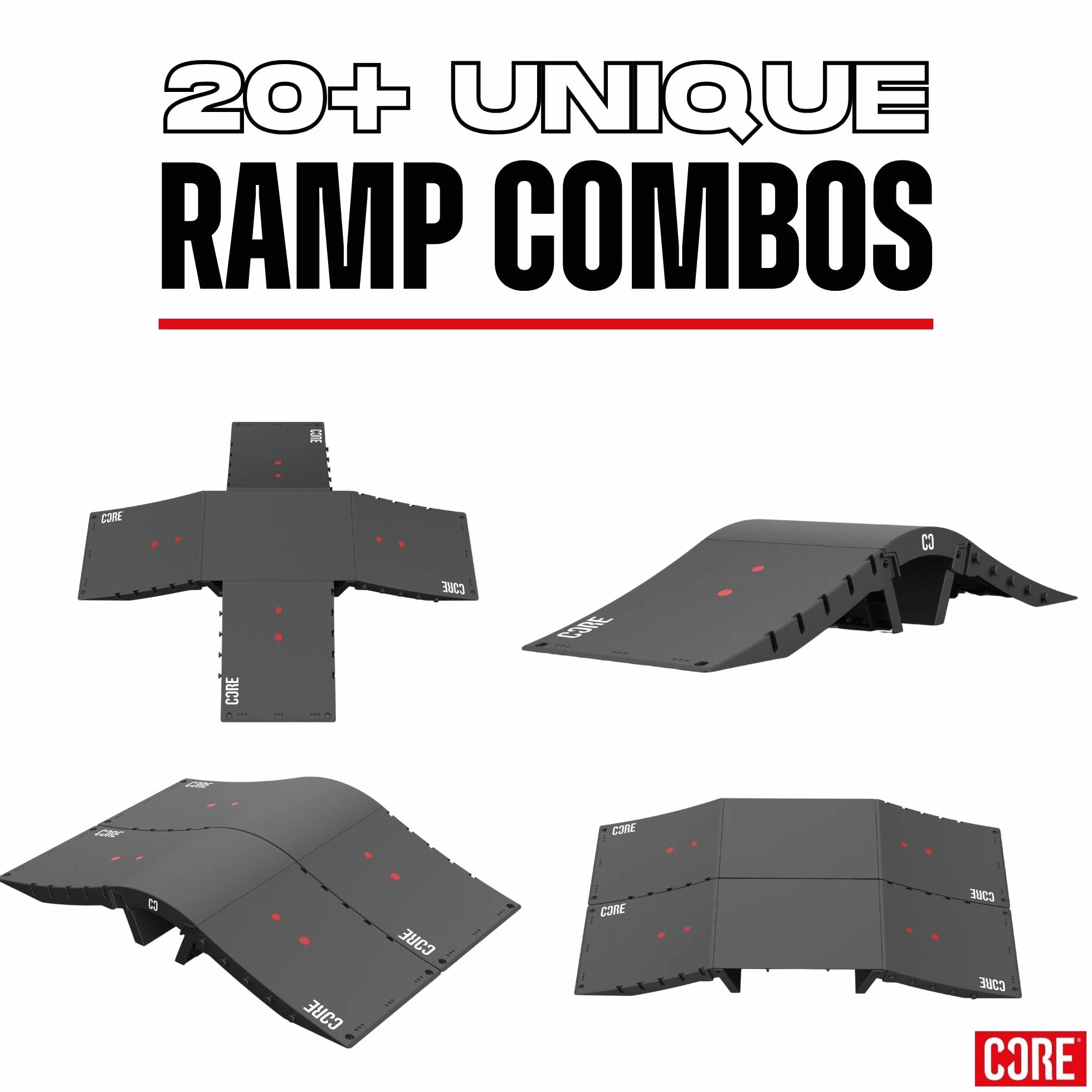 Core Skate Ramp for Kids Mini Kicker Scooter Ramp Foldable Bike Launch Ramp Lightweight Portable with Rubber Feet