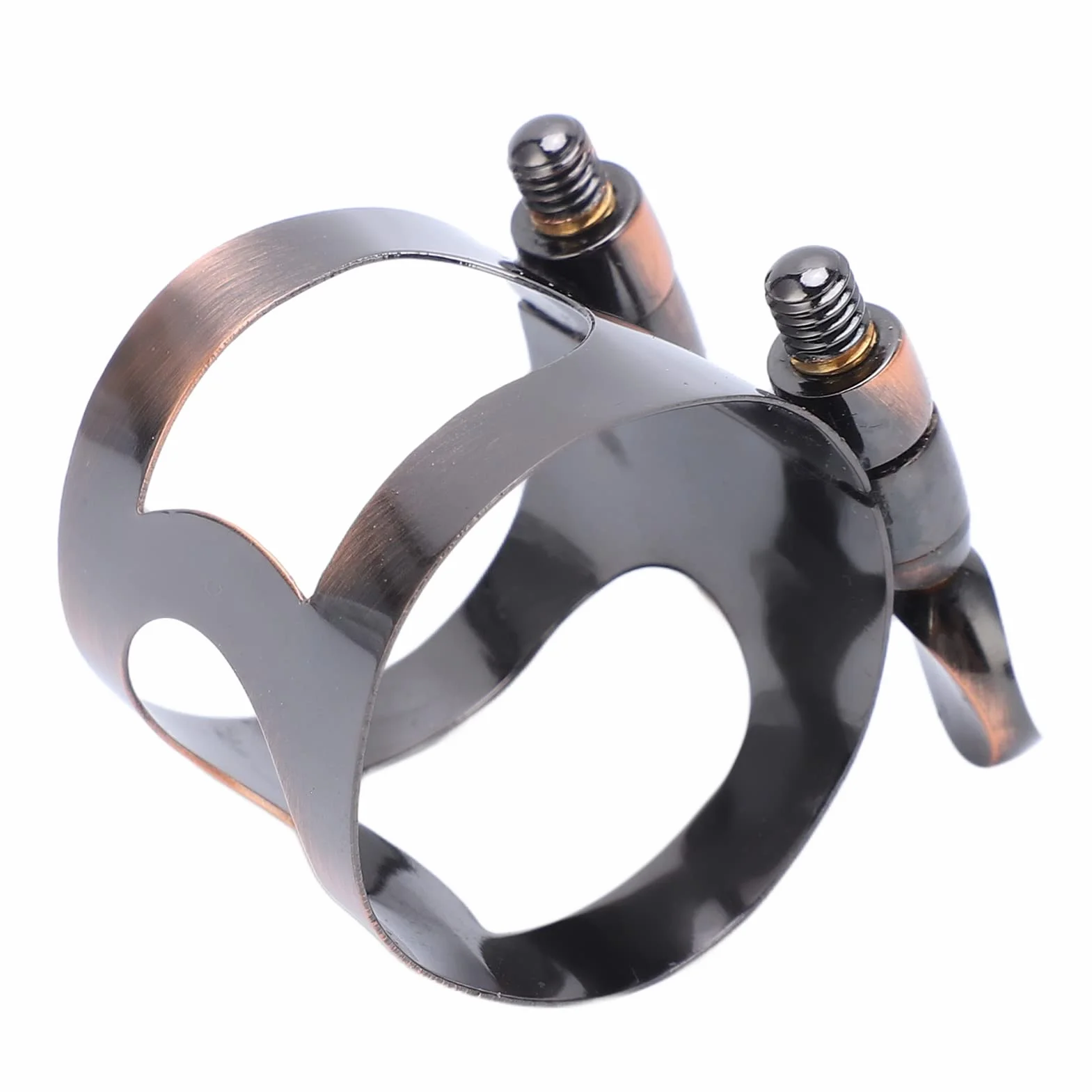 Ligature de Clarinette Métal Clip Fixation Anche Rouge Antique