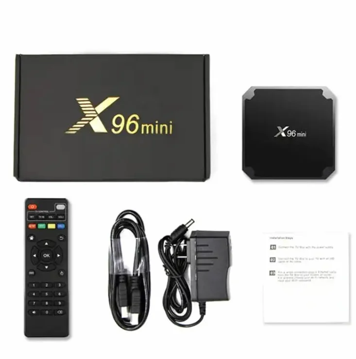 Box TV X96 Mini 2 Go de RAM et 16 Go de ROM Box Android TV Box Media Player Haute qualité (Android 11.0) avec telecommande et Cable HDMI, Lecteur multimédia Boite TV 4K