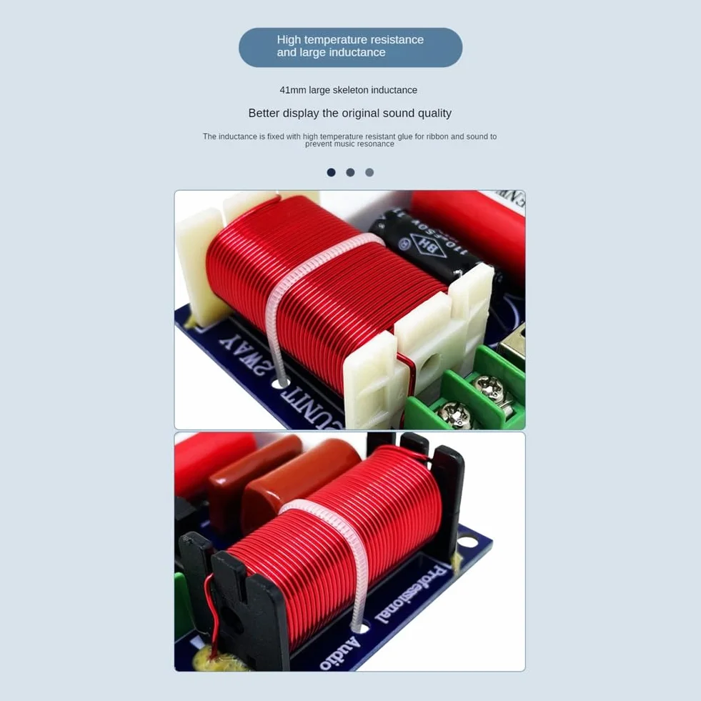 2 Pièces 2 Voies 250 W 2500 Hz-3000 Hz Diviseur de Fréquence DIY Haut-Parleur Filtre Circuit Home Cinéma Basse HiFi Stéréo Audio Crossover Installation Facile