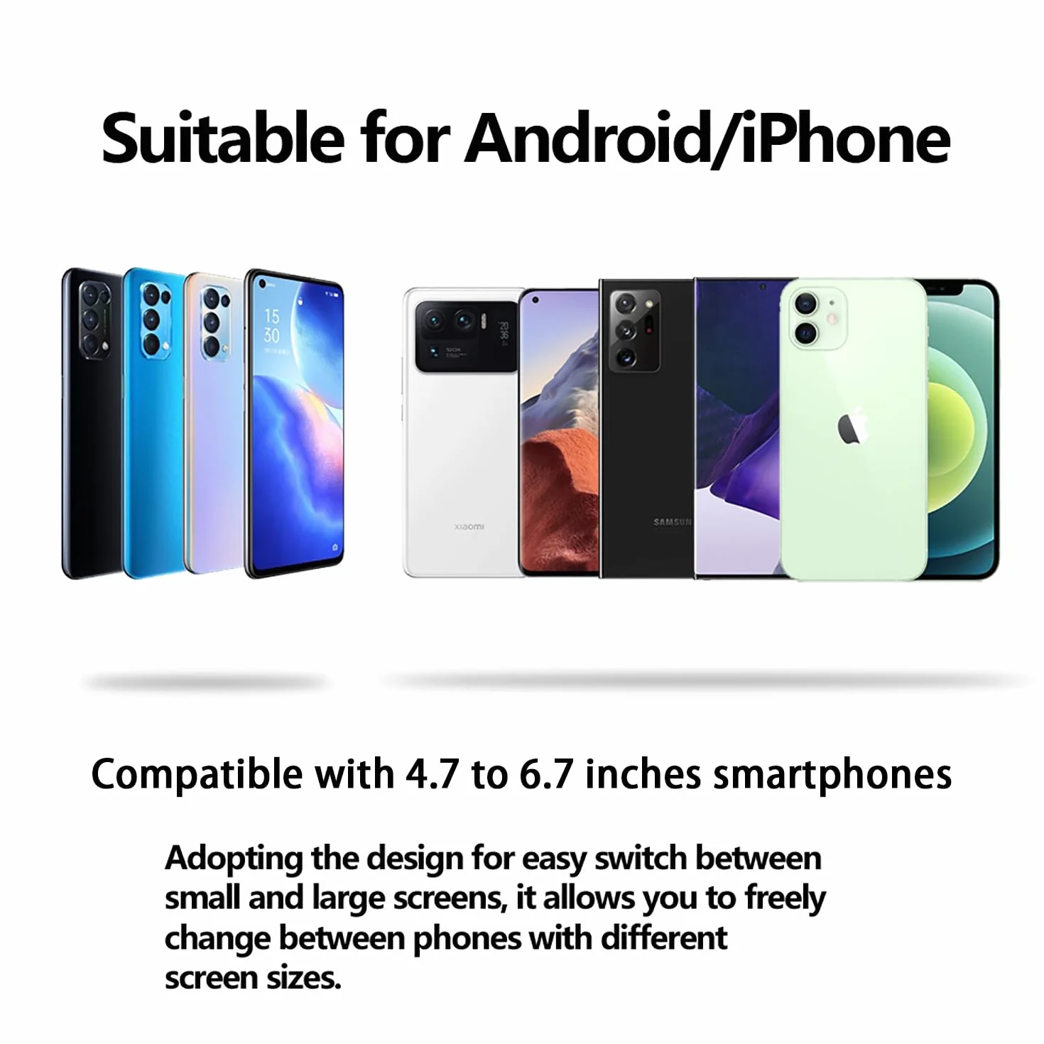 LONGLU Casque VR 3D Bluetooth pour Téléphones 4,7-6,7 Pouces avec Contrôleur Compatible iPhone Samsung Android