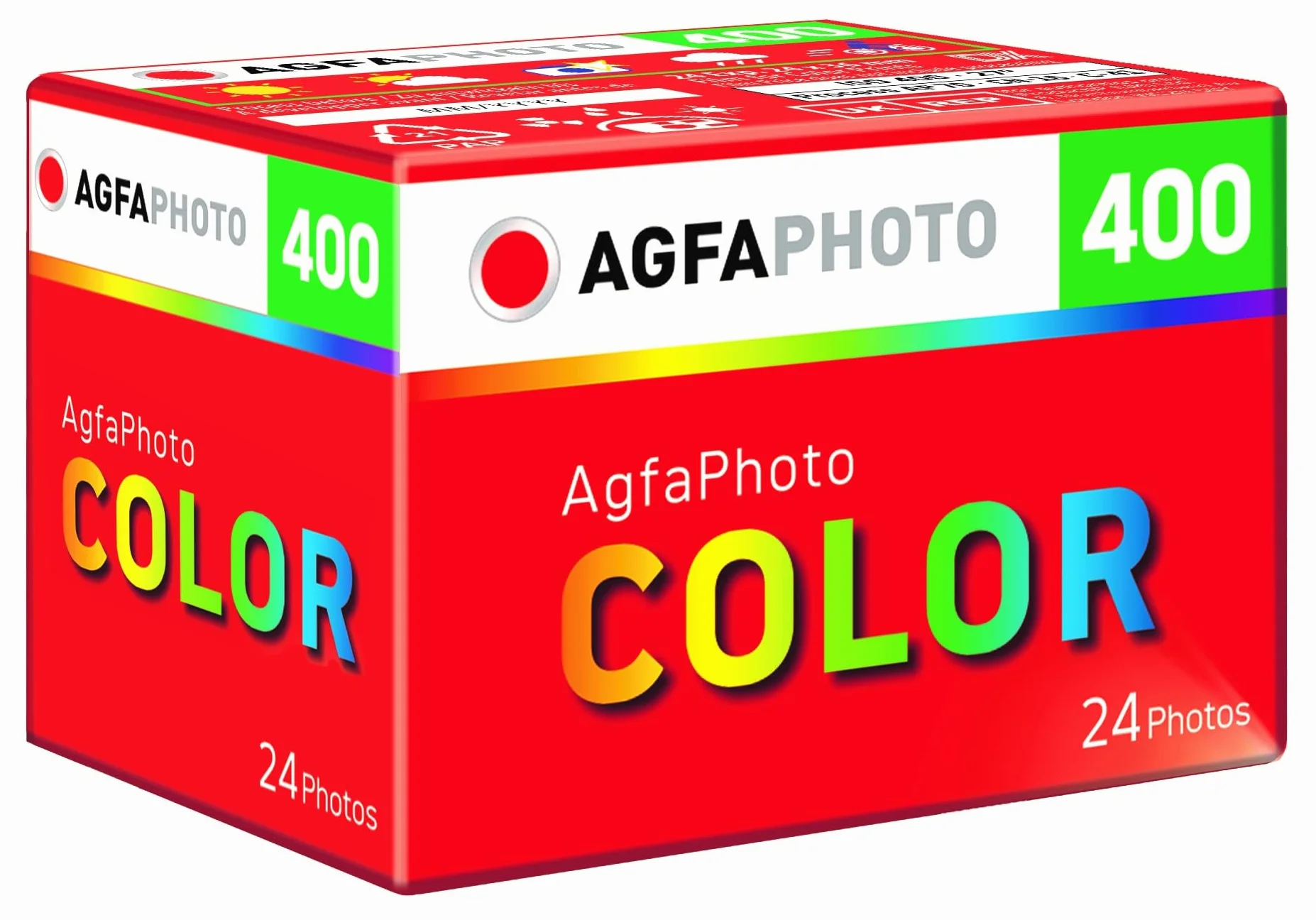 AGFA Photo Colour 400 – Film Couleur 135mm, 24 Poses, ISO 400, Compatible Appareils Photo Argentiques, Excellente Qualité d'image, Faible Luminosité