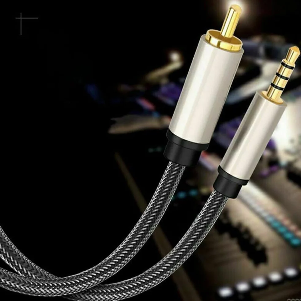 Câble audio coaxial numérique SPDIF RCA vers jack 3,5 mm, pour HDTV, barre de son, amplificateur, 1 m 2 m