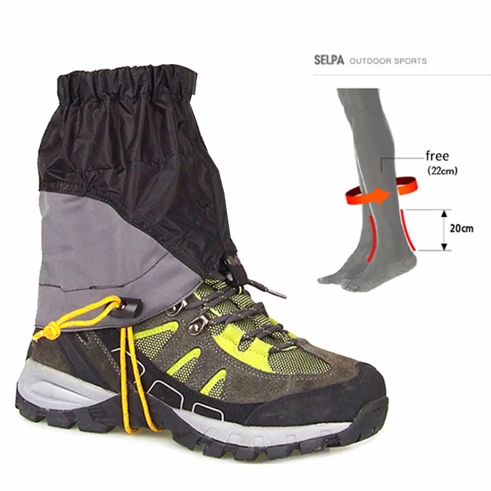 Guêtres de randonnée imperméables homme femme 20D silicone boucle camping escalade trekking ski