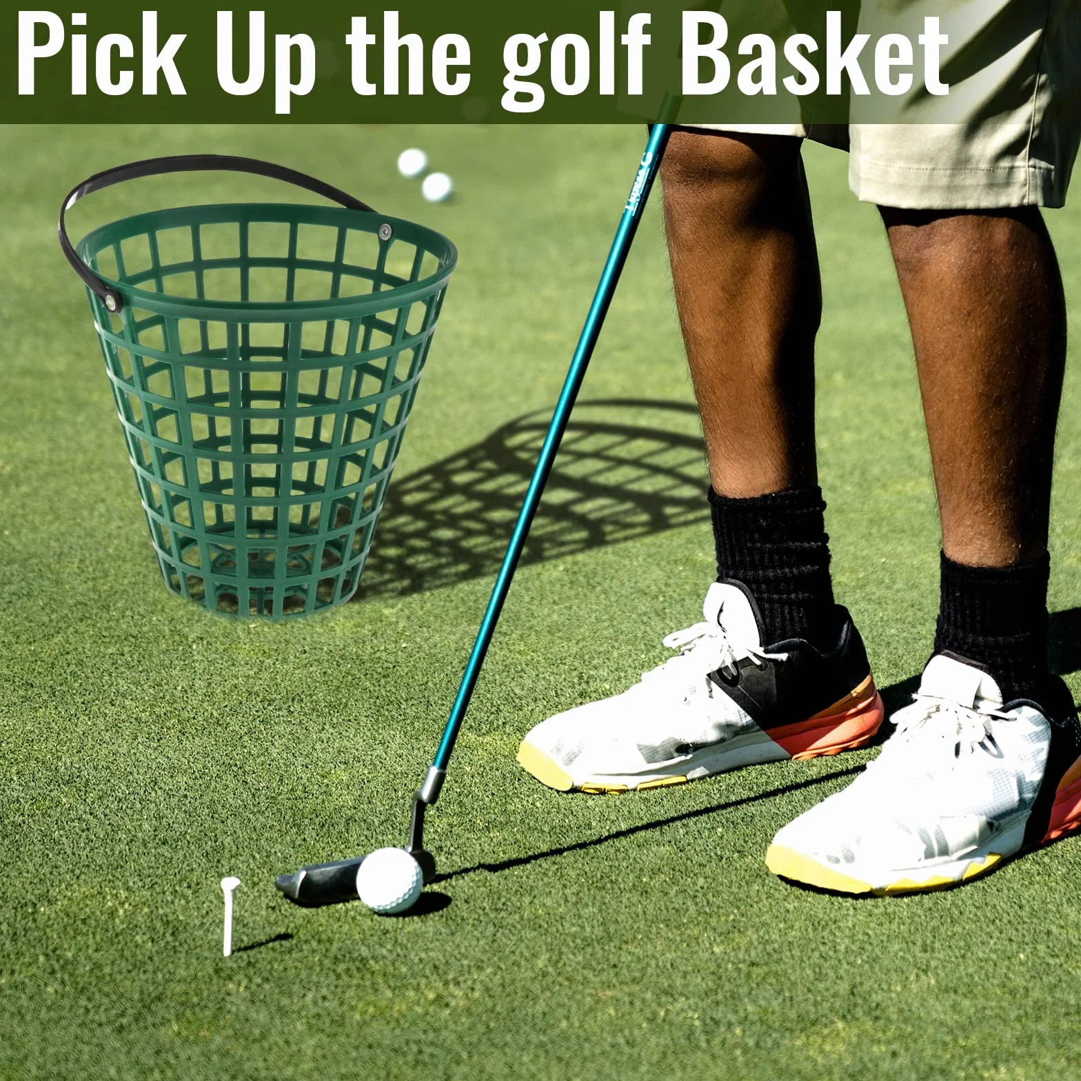 T TOOYFUL Golf Panier Collecte Balles Seau Stockage Poignée 50 Boules