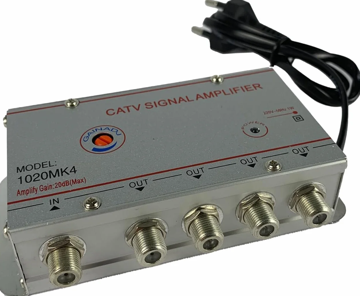 SQUADO Amplificateur de signal CATV 4 sorties 20 dB 220 V