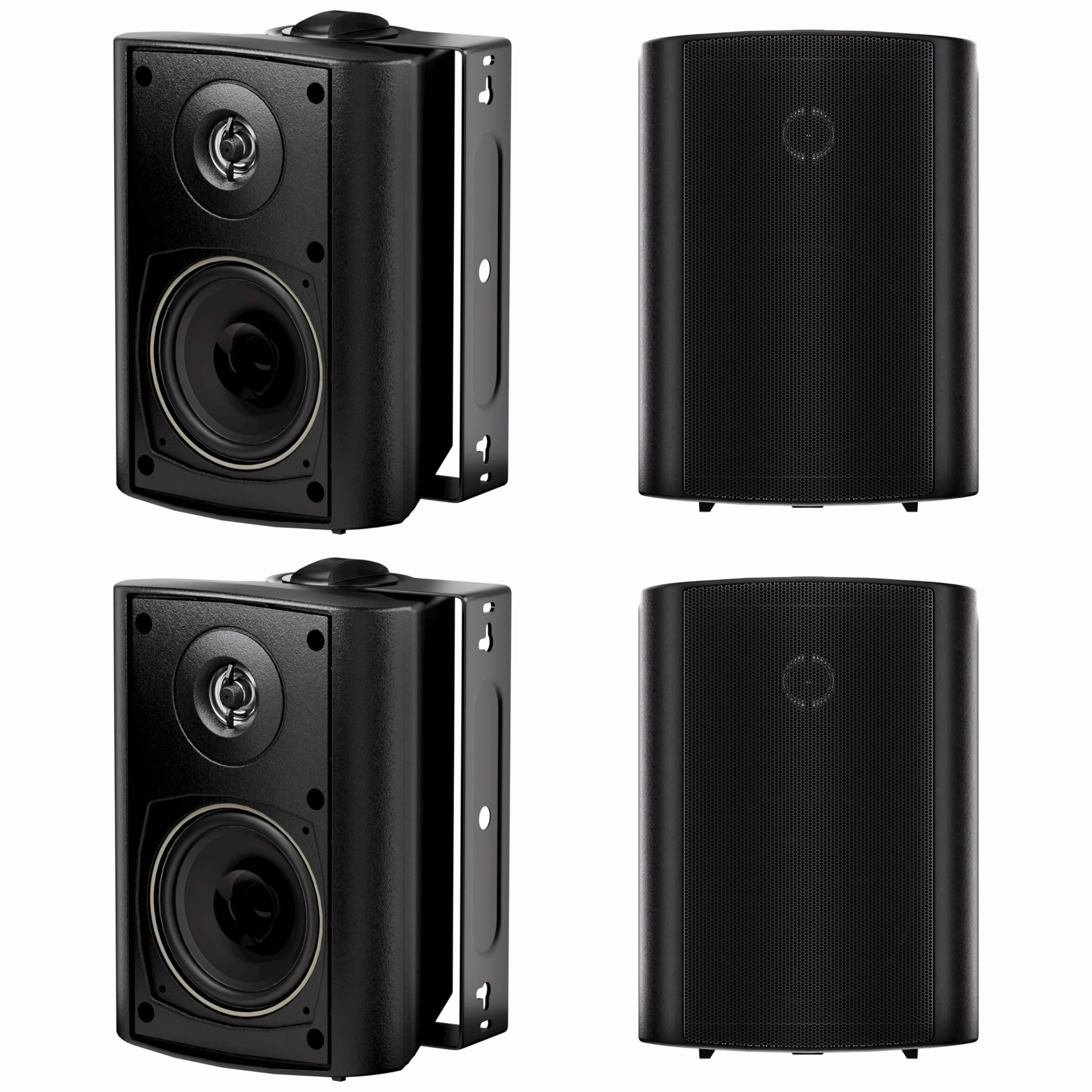 Herdio 4 Pouces 400 Watts Bluetooth Enceinte encastrable Plafond, pour Cuisine, Chambre, Salle de Bain, cinéma Maison Compatible avec Bluetooth(4 Haut-parleurs)