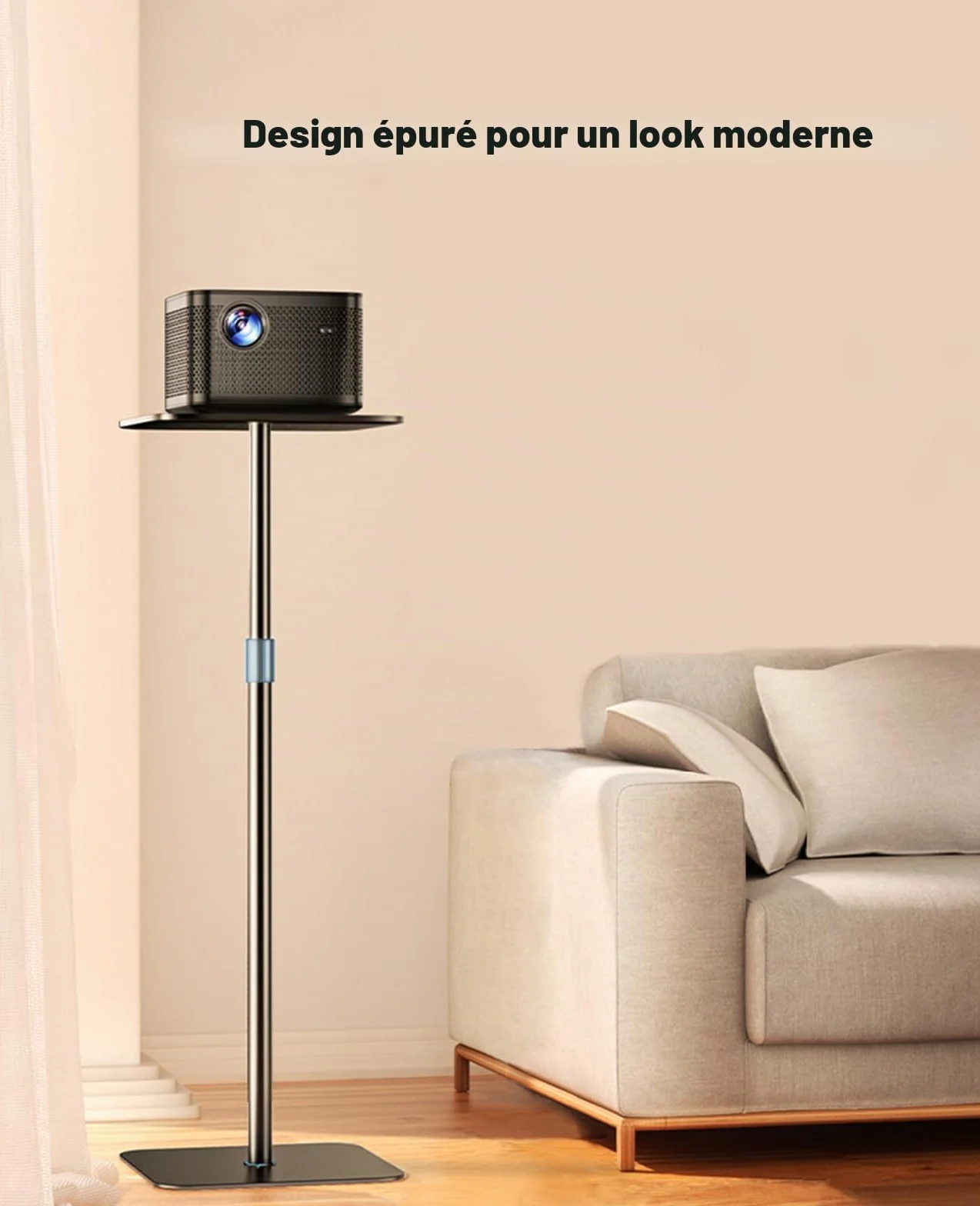 Support de projecteur réglable en hauteur 104-160 cm - Support au sol 6 kg