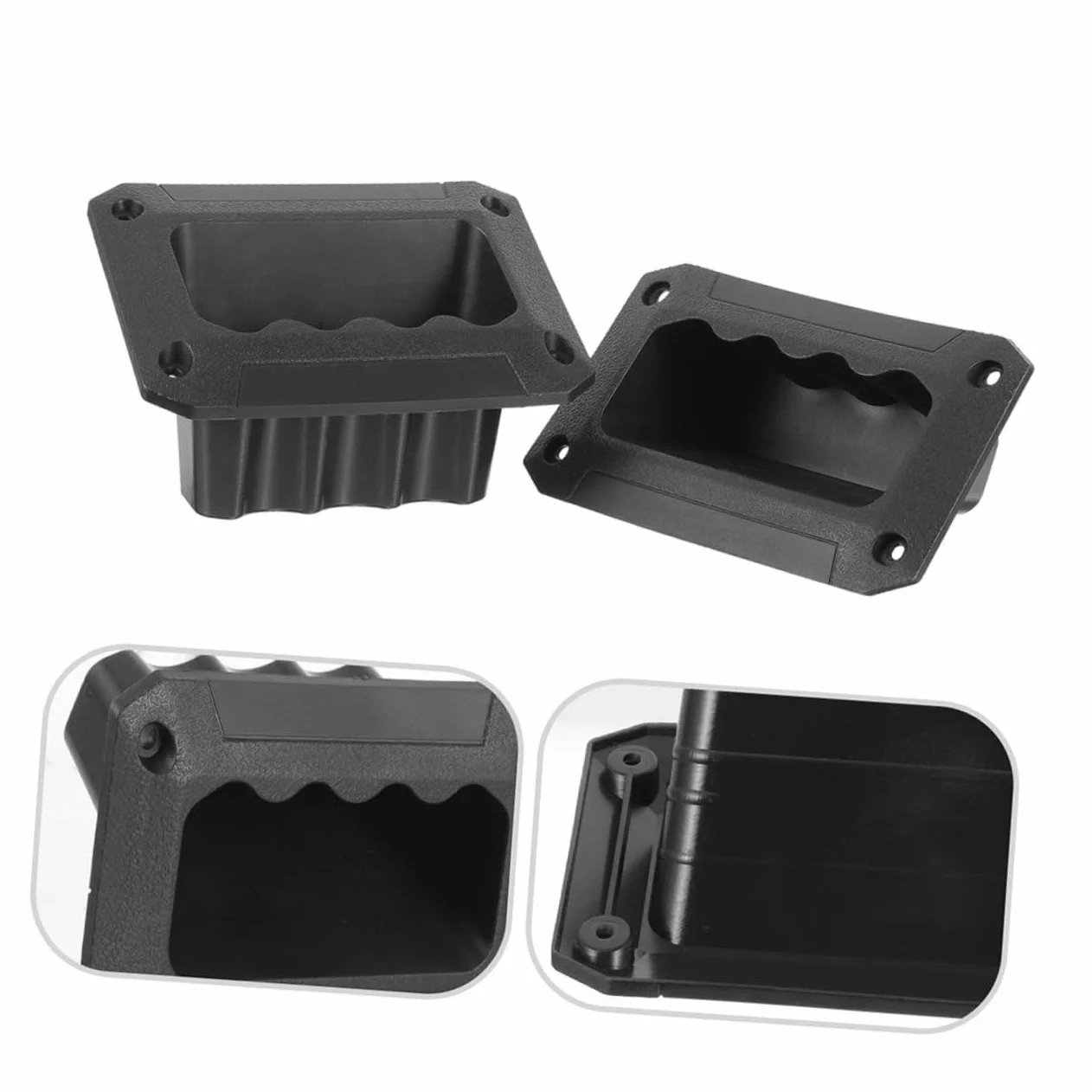 Poignée de Haut-Parleur Résistante aux Chocs en Plastique Noire 12 Pièces Facilite Le Transport Poignée Latérale Encastrée Robuste pour Caisse de Haut-Parleur Lors D'événements