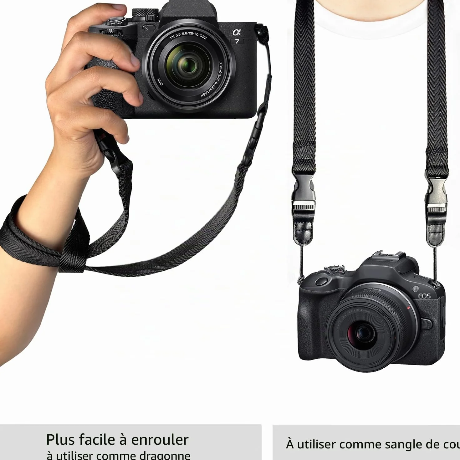 Sangle Appareil Photo Fine Compact,Sangle Petit Appareil Photo,Bandoulière pour Appareil Photo pour Photographes,Lanière De Cou pour Appareil Photo ,Camera Strap Lanyard,Sangle de Cou pour Jumelles