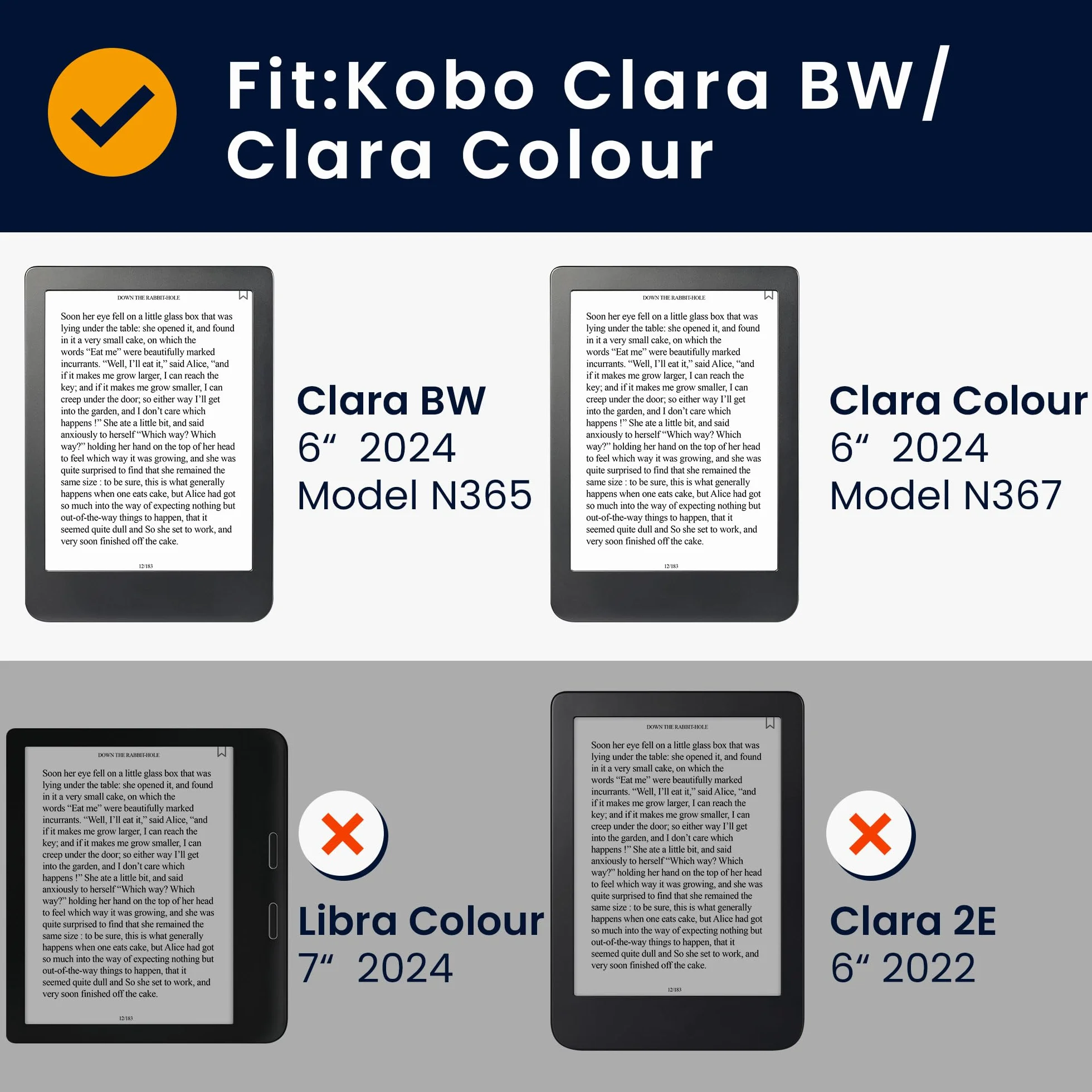 kwmobile Étui Compatible avec Kobo Clara BW/Colour Coque - Étui à Rabat magnétique Tablette eReader Similicuir - Multicolore