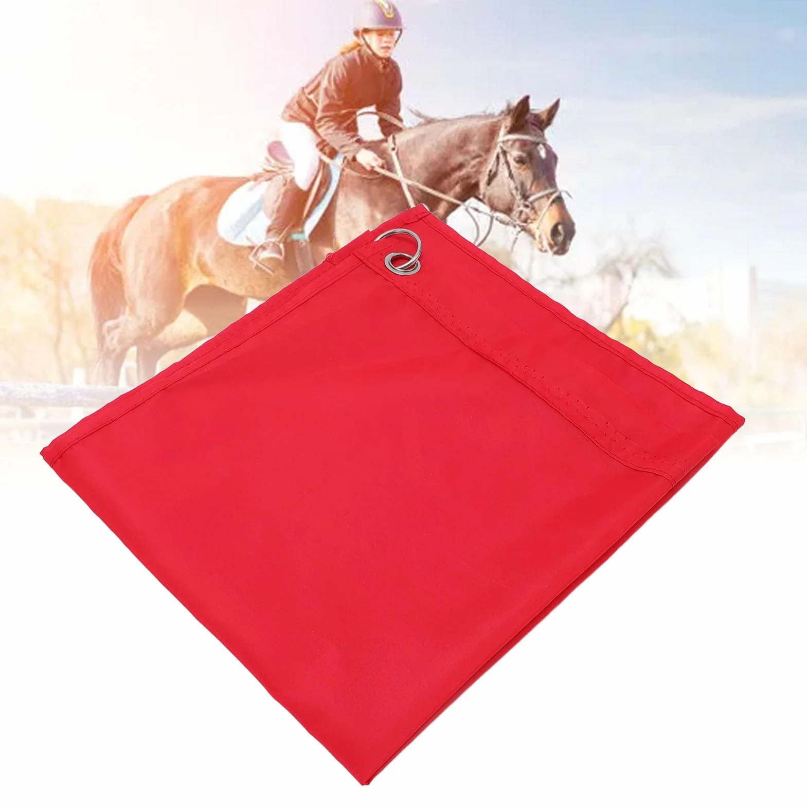 Drapeau d'entraînement équestre Portable en Nylon pour Chevaux, 2 Pièces