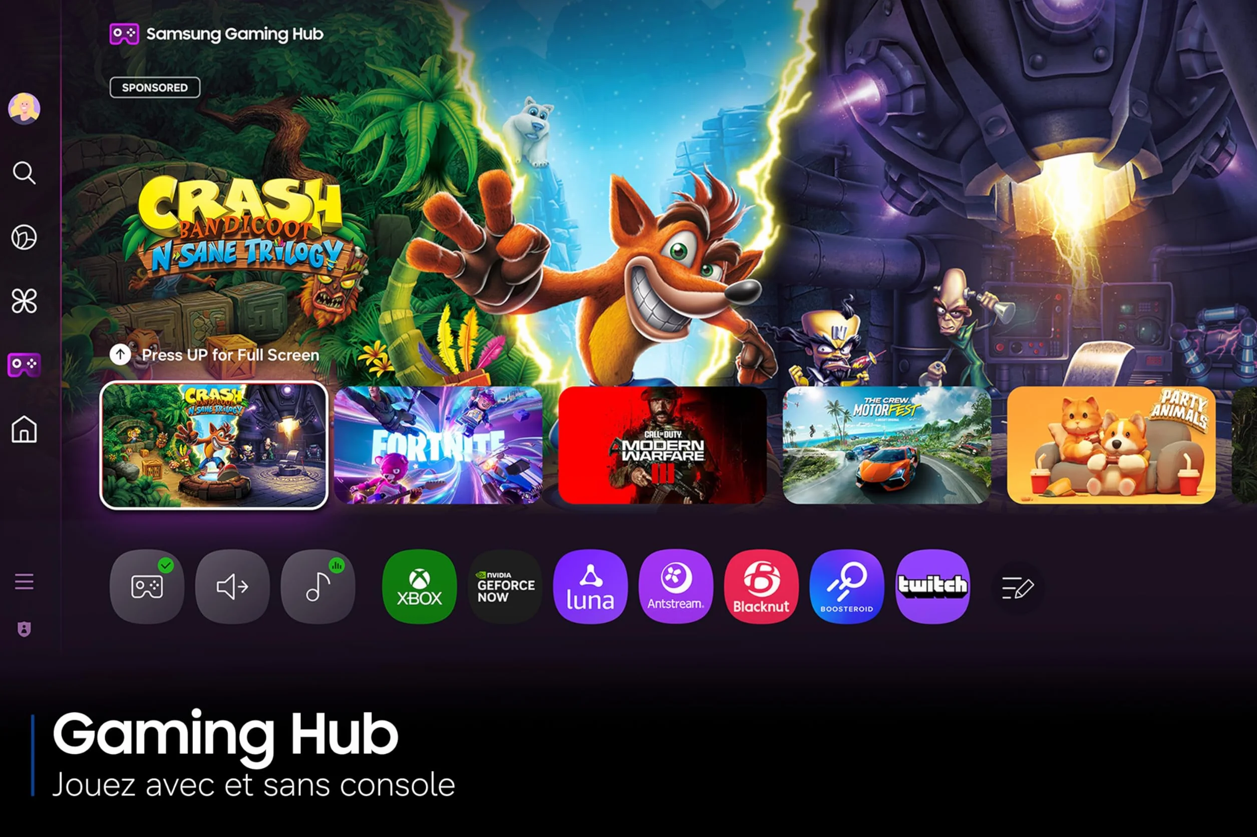 Samsung Smart TV 65 Pouces U8075H Crystal UHD 4K, PurColor, Upscaling 4K, Motion Xcelerator, Dynamic Sound Pack, Gaming Hub, Mode Football, Vision AI Companion [2026]