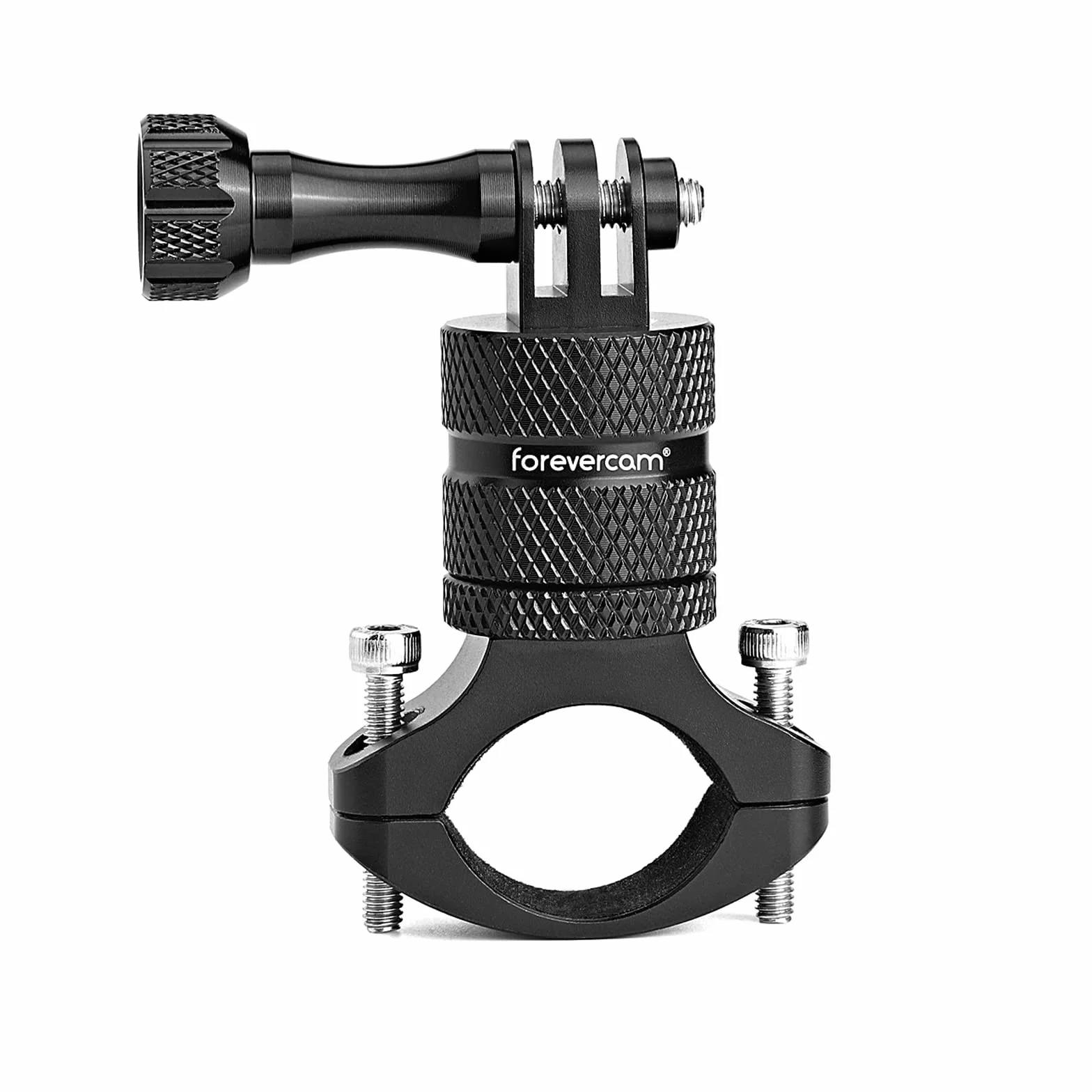 Forevercam-Support de caméra d’action en alliage d’aluminium pour guidon de vélo, rotation à 360 degrés, compatible avec diverses caméras