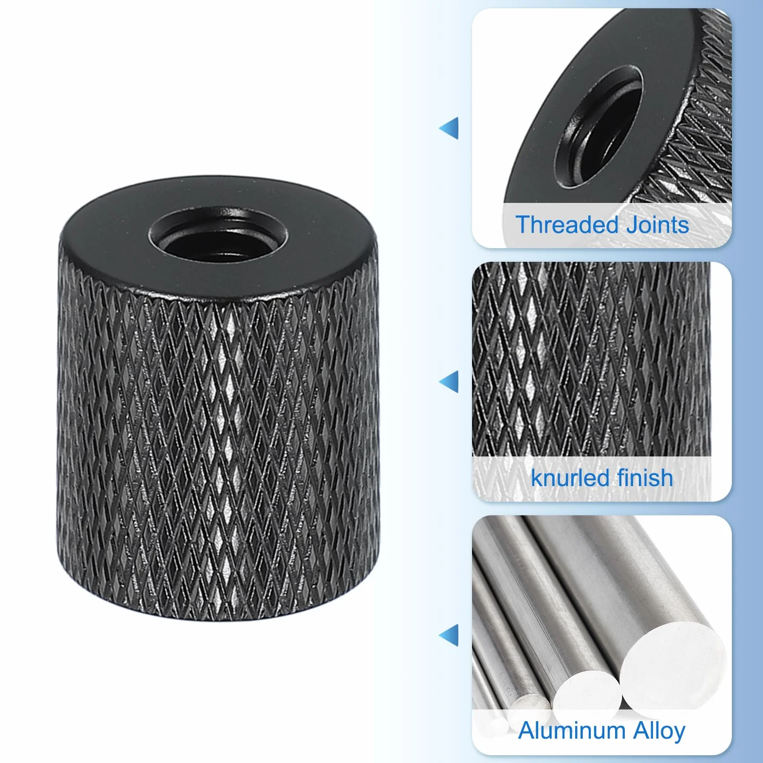 PATIKIL Adaptateur de Vis de Trépied 1/4" Femelle à 1/4" Femelle, 2 Pièces Connecteurs D'Écrou de Trépied Vis de Montage de Caméra Double Tête de Caméra Convertisseur