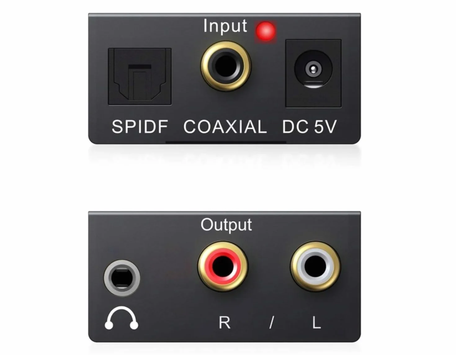 Convertisseur DAC Audio 192kHz Numérique vers Analogique, Adaptateur Aluminium SPDIF Optique Coaxial Toslink vers Stéréo L/R RCA 3,5mm