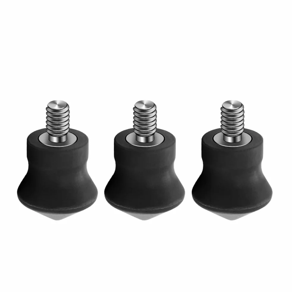 Lot de 3 Pieds de Trépied Universels avec Filetage de 1/4 Pouce en Acier Inoxydable pour Pieds de Monopode et Pièces de Rechange
