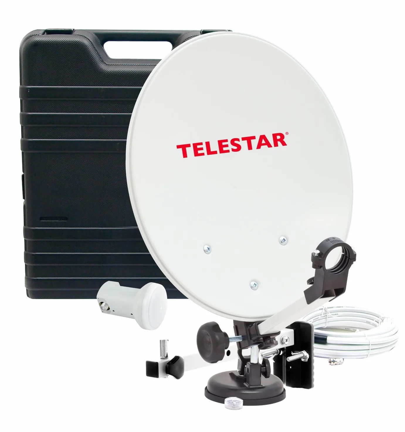 TELESTAR CampSat GO – Coffret Satellite de Camping 35 cm Parabole LNB 10 m Câble