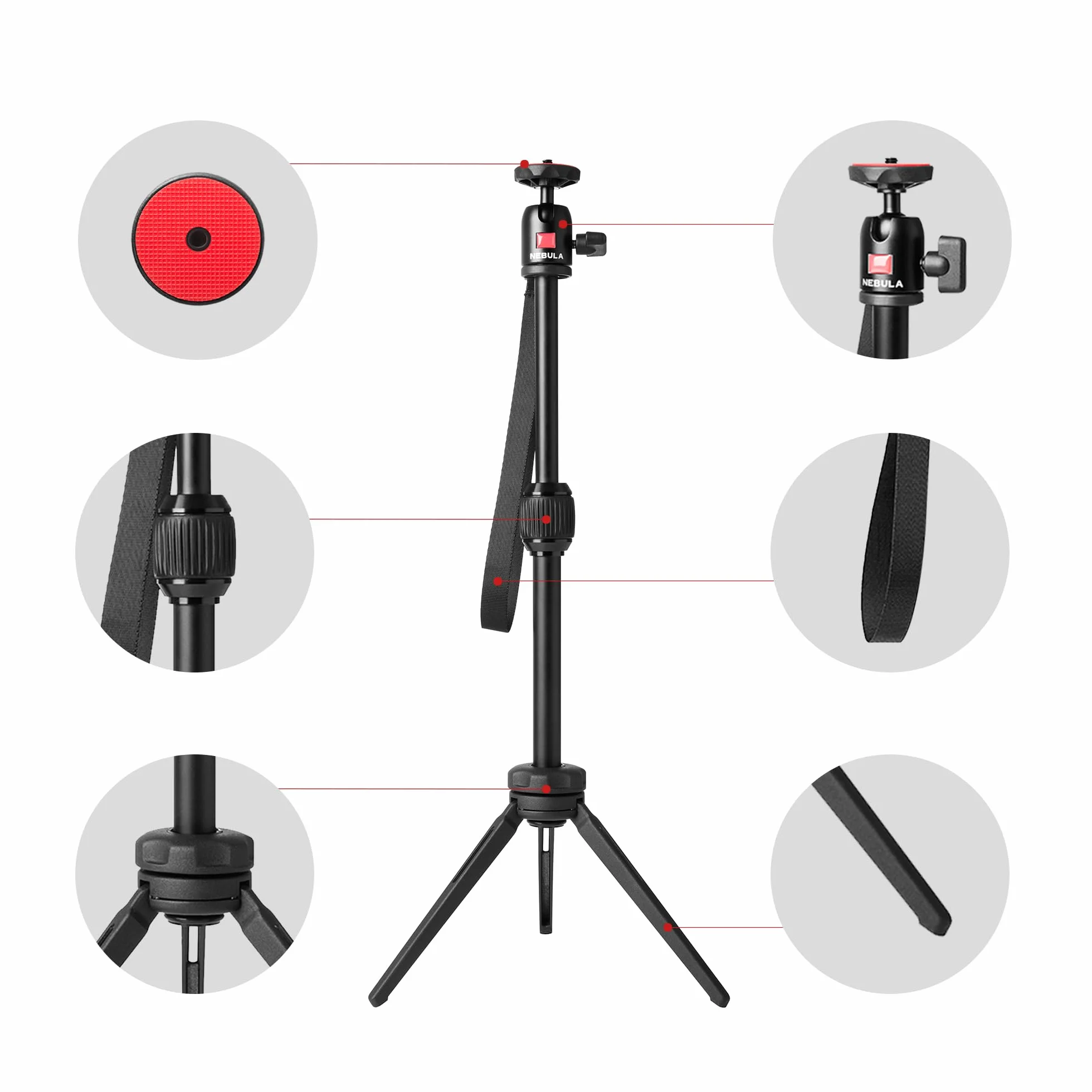 Nebula Capsule Trépied Réglable Projecteur, Alliage d'Aluminium avec Rotule pour Pico Projecteur