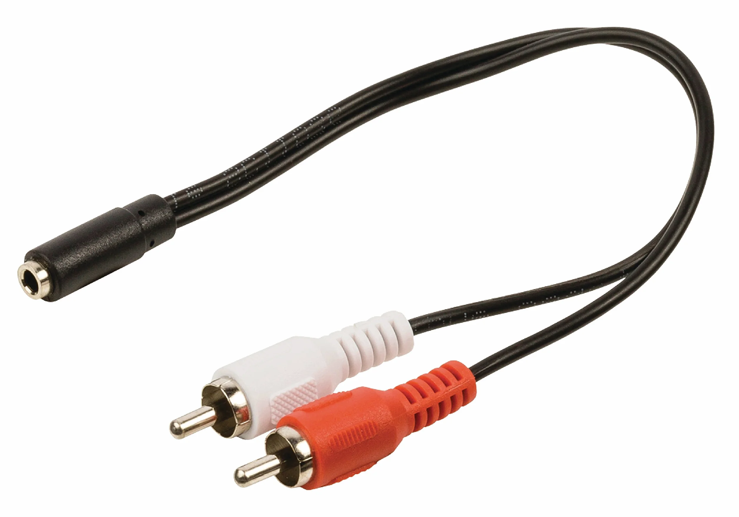 Valueline VLAP22255B02 - Câble audio stéréo - 2x RCA Mâles vers 3.5 mm Femelle - 20cm